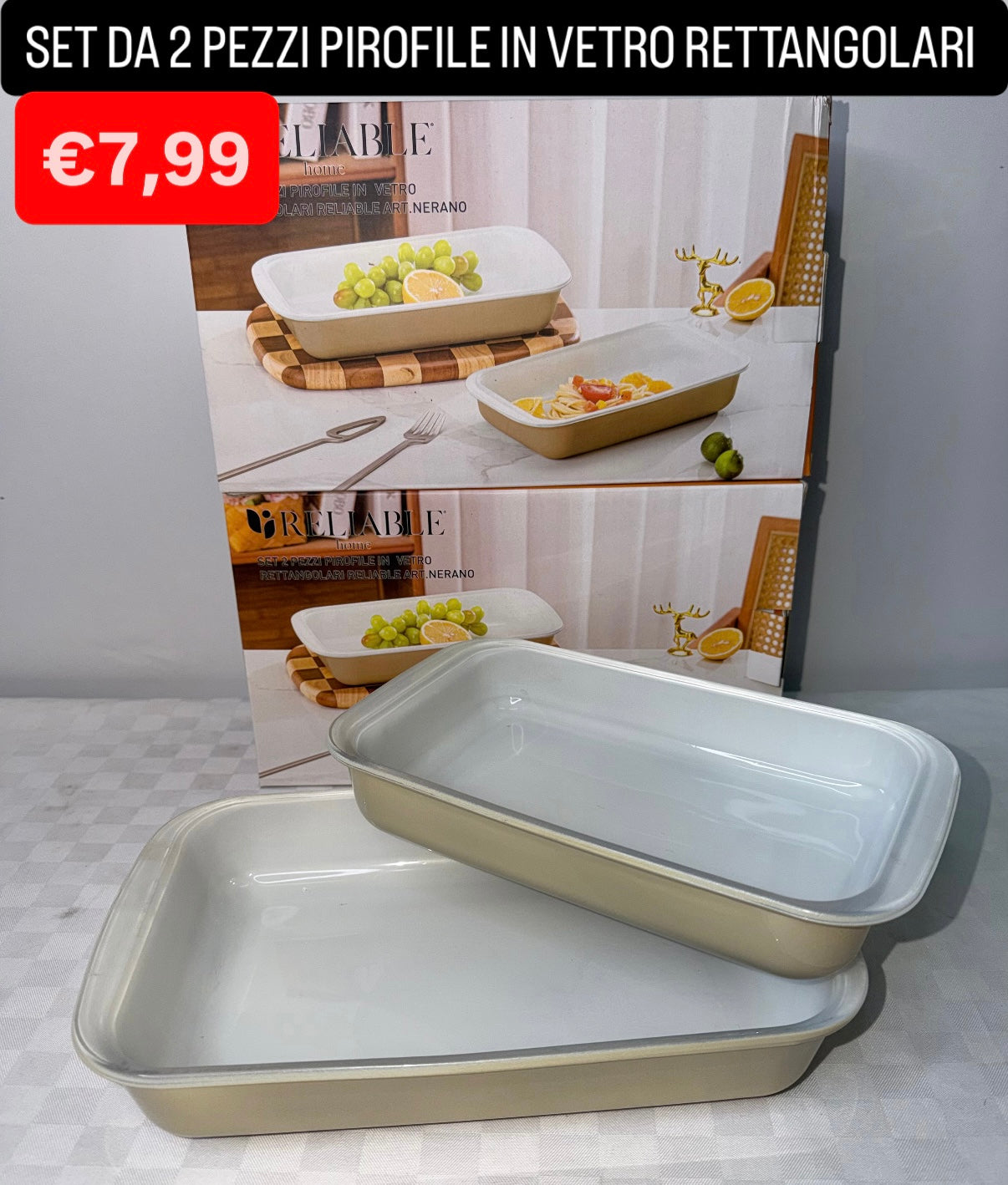 PIROFILE CUCINA IN VETRO CONFEZIONE DA 2 PEZZI
