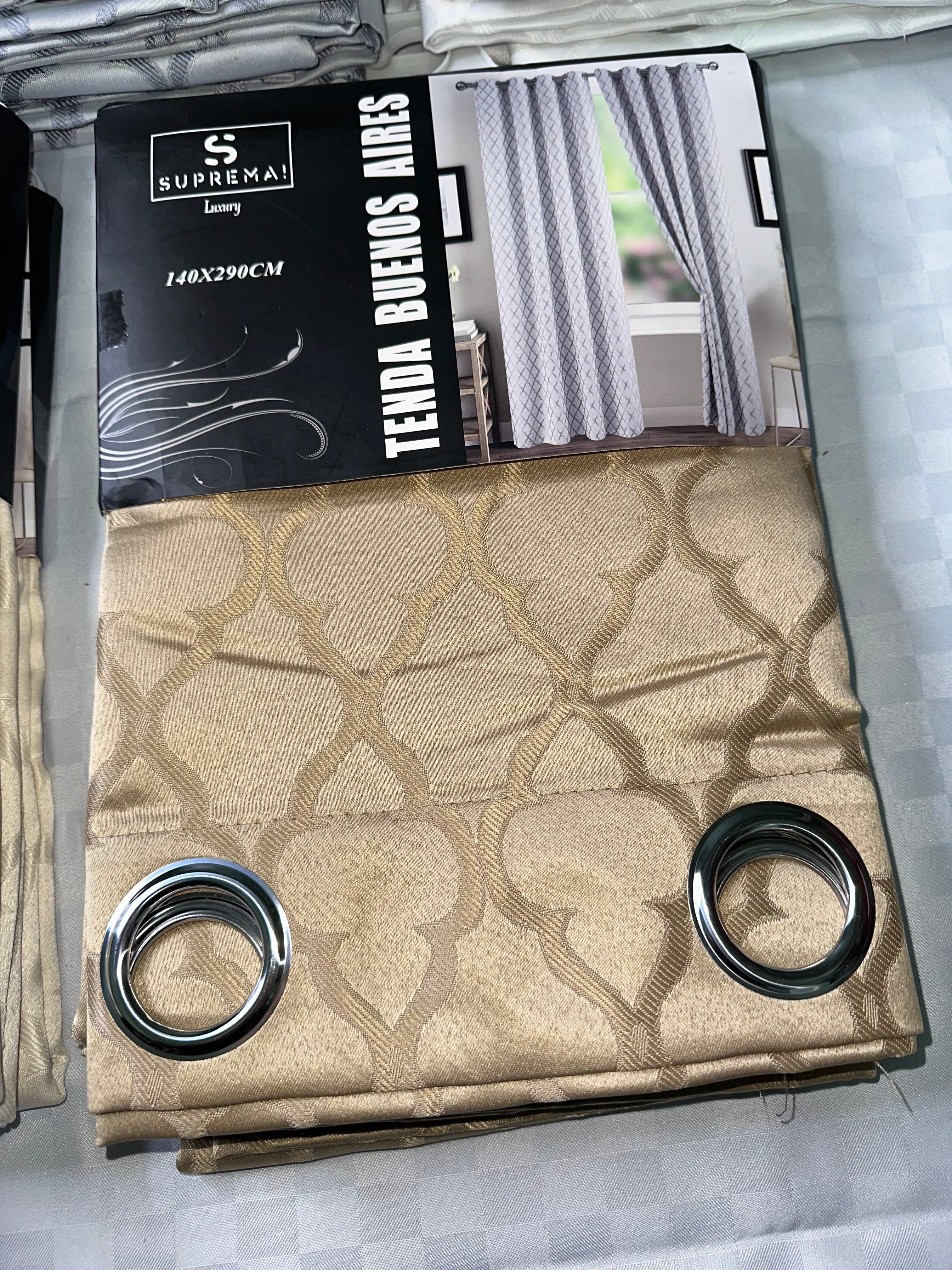 COPPIA DI TENDE PER INTERNI TESSUTO COPRENTE CONFEZIONE DA 2 TELI (OGNI TELO MISURA 140x290cm)art. Buenos Aires