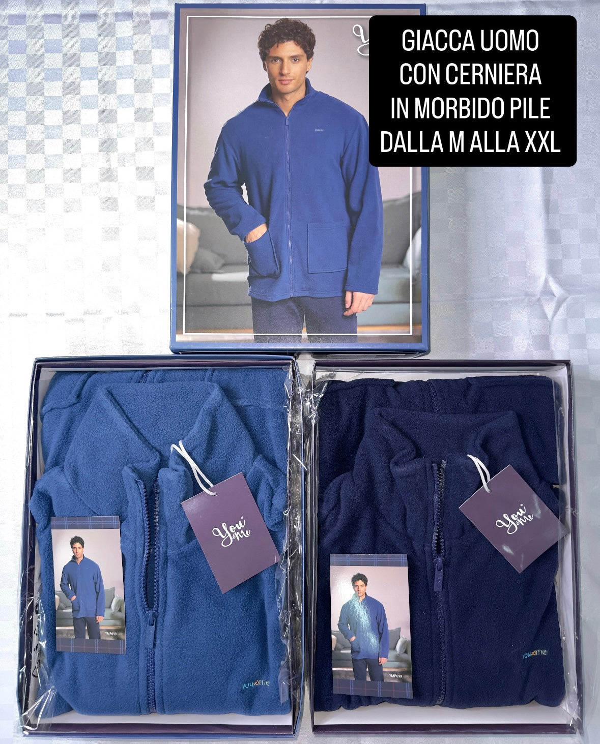 GIACCA UOMO CON CERNIERA IN MORBIDO PILE