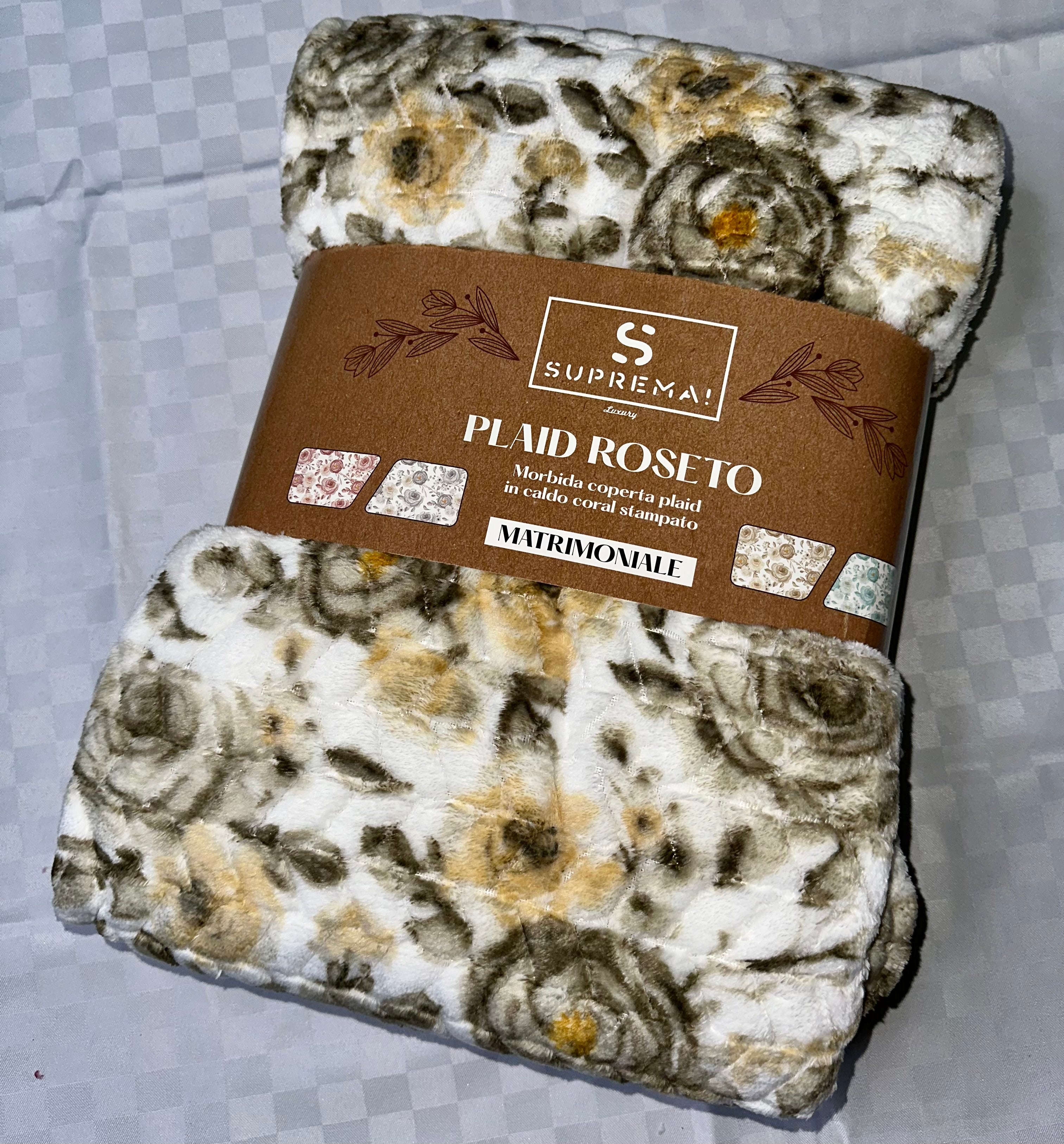 COPERTA PLAID IN MORBIDO PILE misura 210x240cm