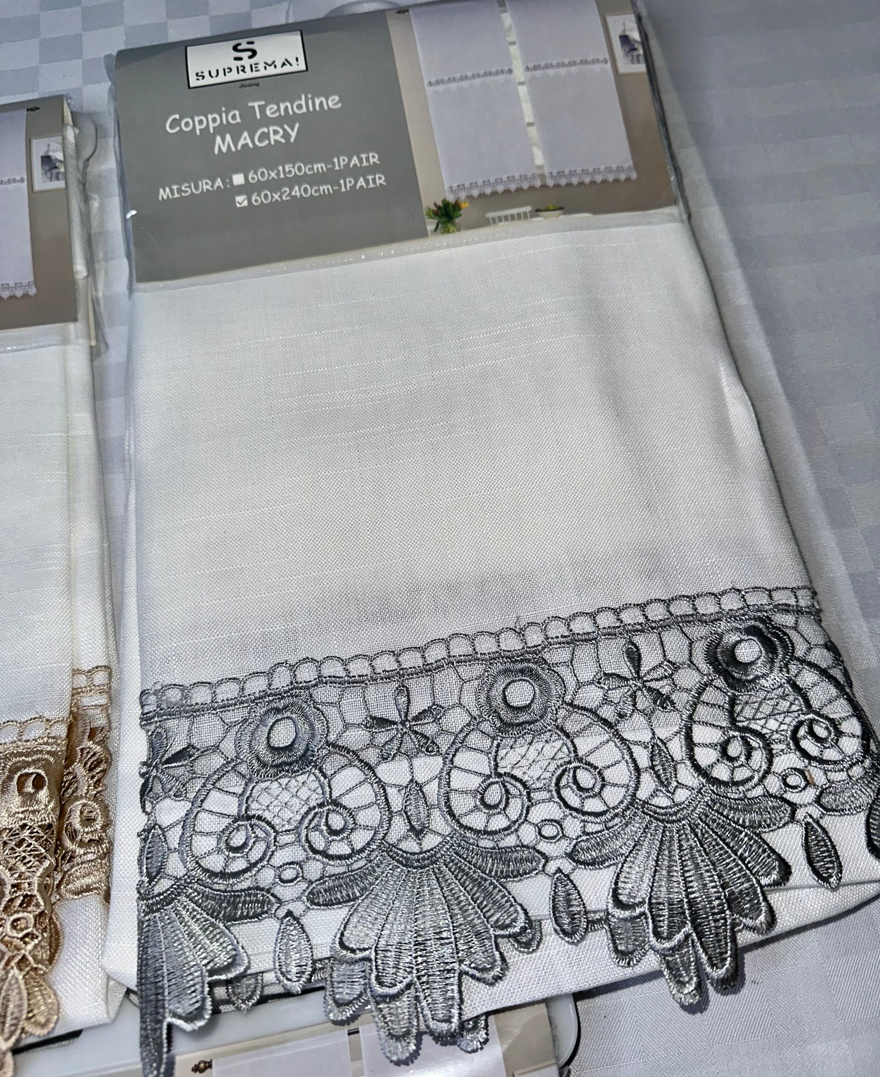 COPPIA DI TENDINE A SPORTELLINO TESSUTO VELATO CONFEZIONE DA 2 TELI 60x150 ogni telo oppure 60x240cm ogni telo