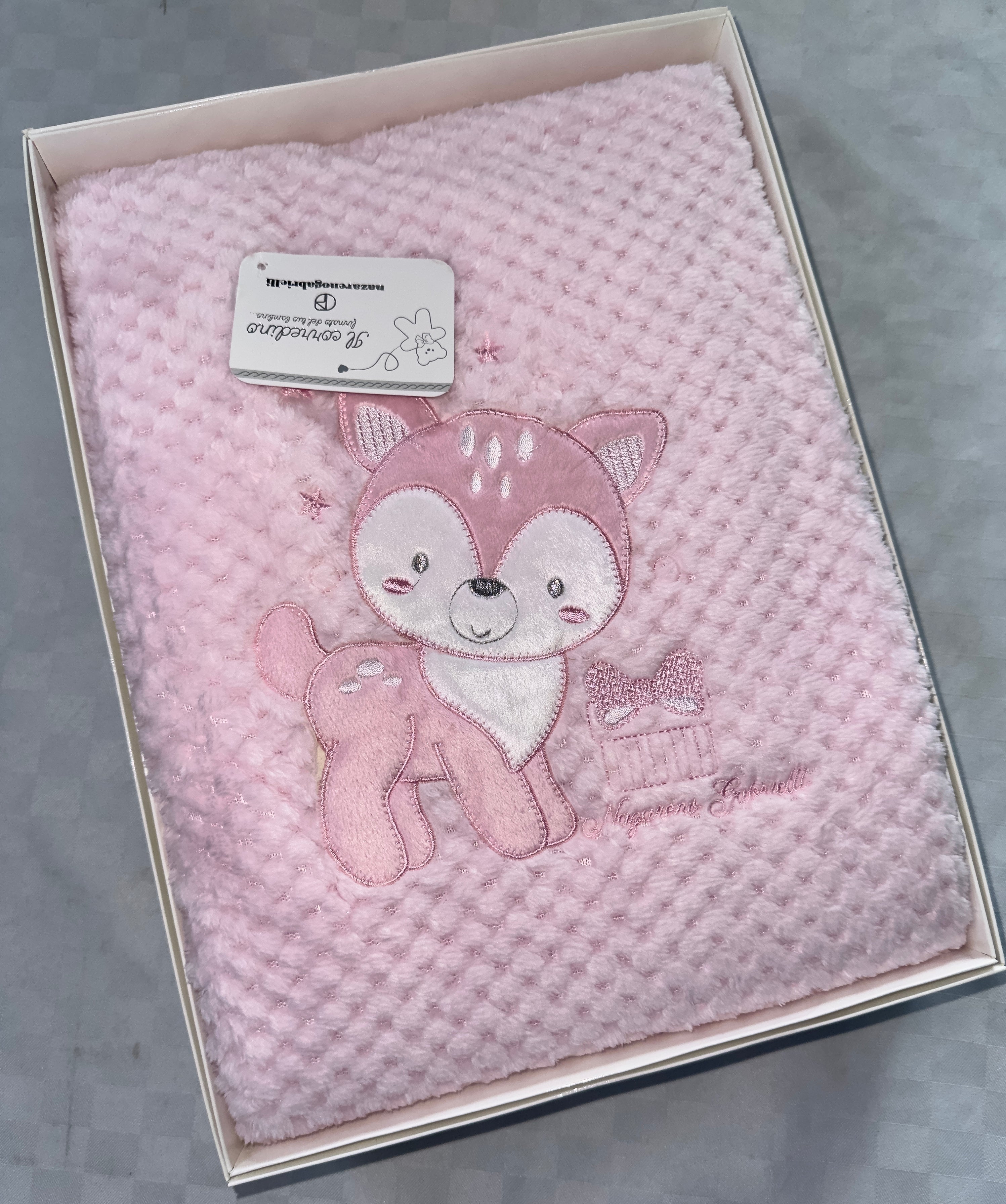 COPERTINA CULLA INVERNALE IN MORBIDO PILE 110x140cm NEONATO