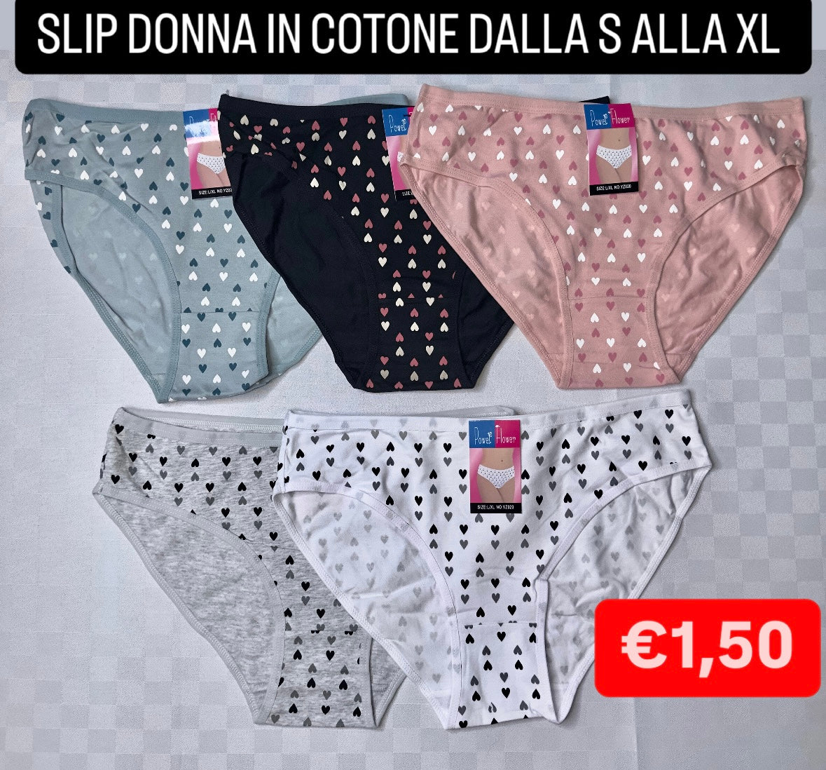 SLIP DONNA IN COTONE DALLA S ALLA XL