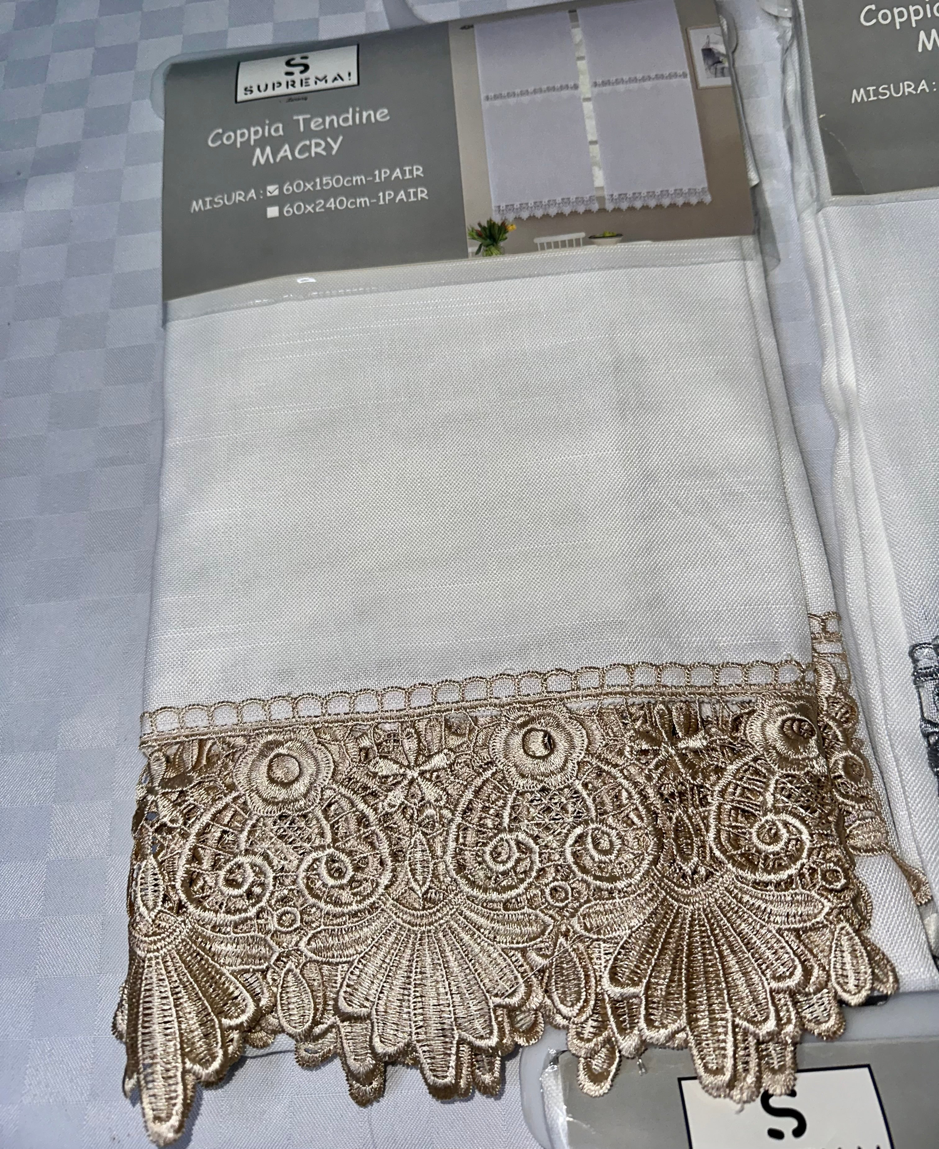 COPPIA DI TENDINE A SPORTELLINO TESSUTO VELATO CONFEZIONE DA 2 TELI 60x150 ogni telo oppure 60x240cm ogni telo