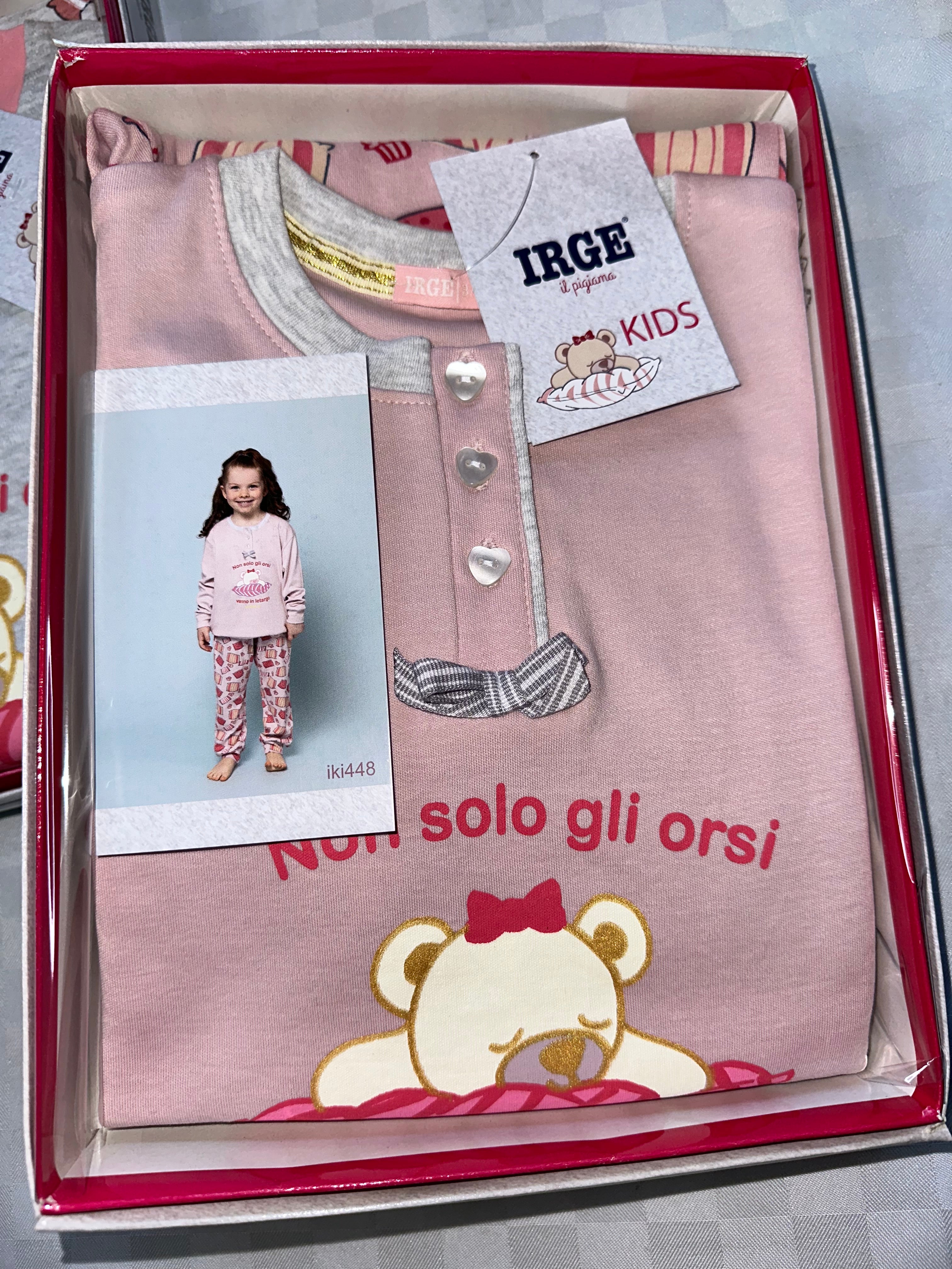 PIGIAMA BIMBA IN COTONE CALDO Manica Lunga e Pantalone lungo