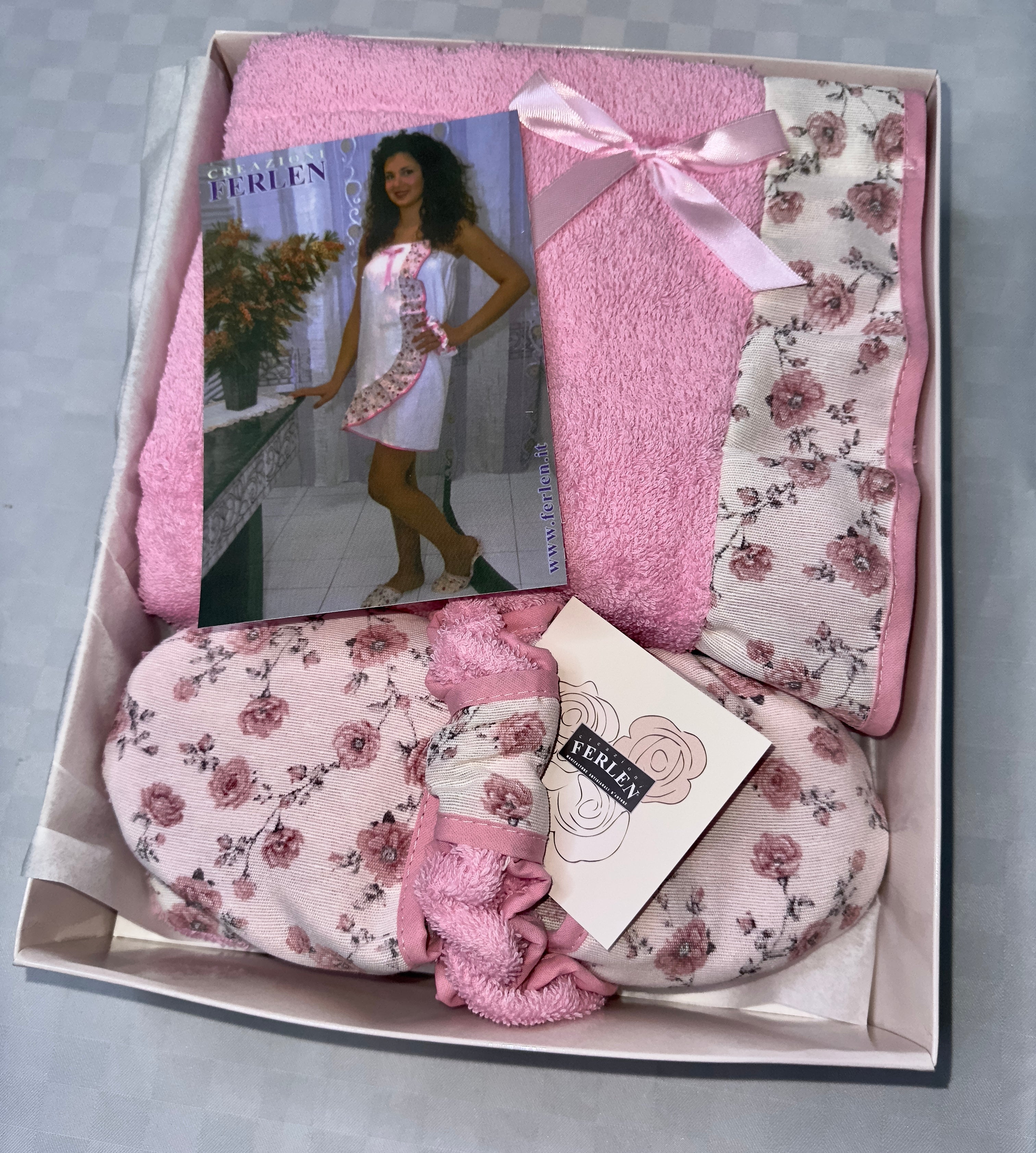 SET PAREO BAGNO 3 PEZZI IN SPUGNA Pareo Bagno, Fascia per Capelli e CIABBATINE