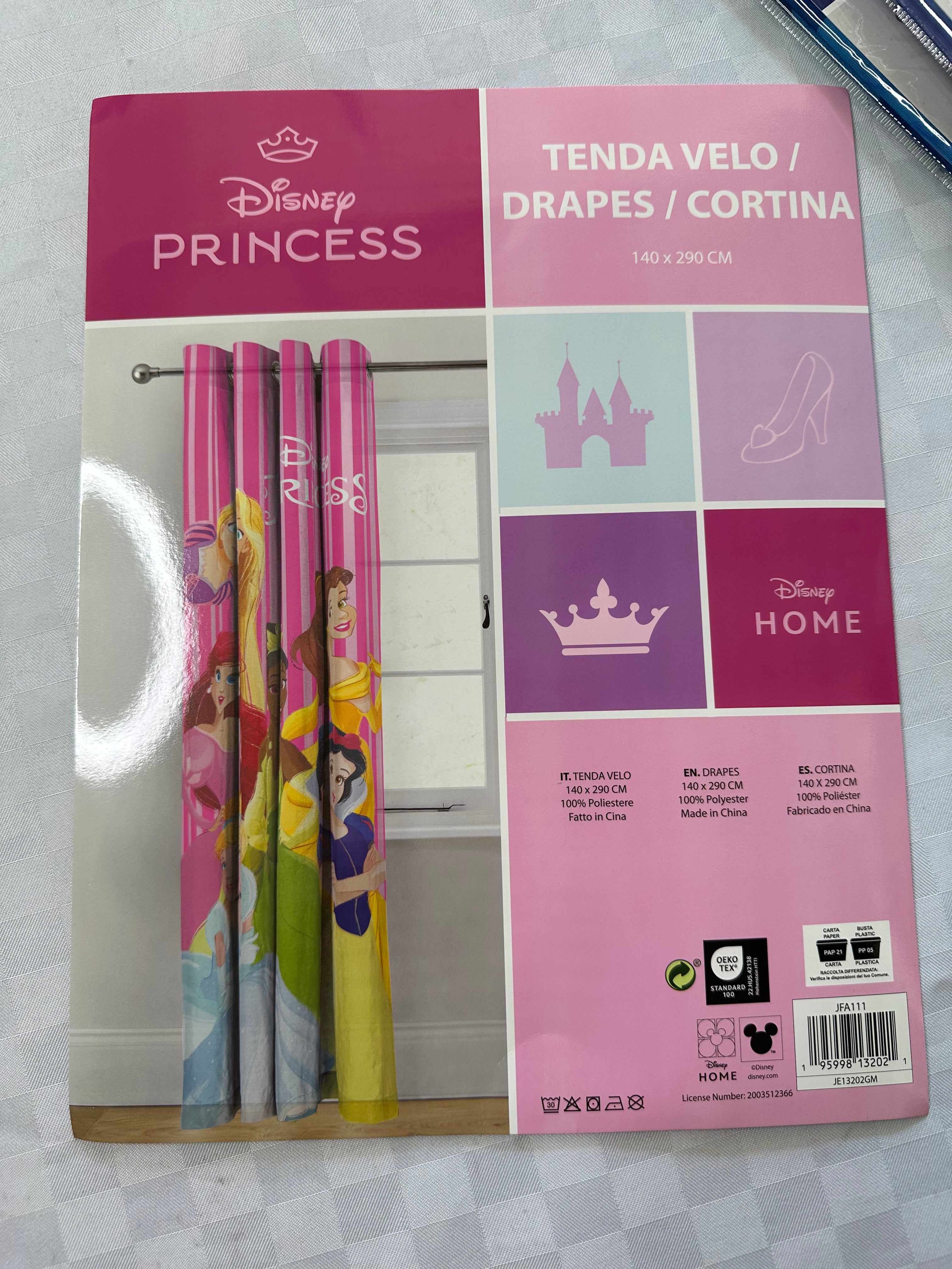 TENDA PER INTERNI TESSUTO VELATO CON ANELLI MISURA 140x290cm