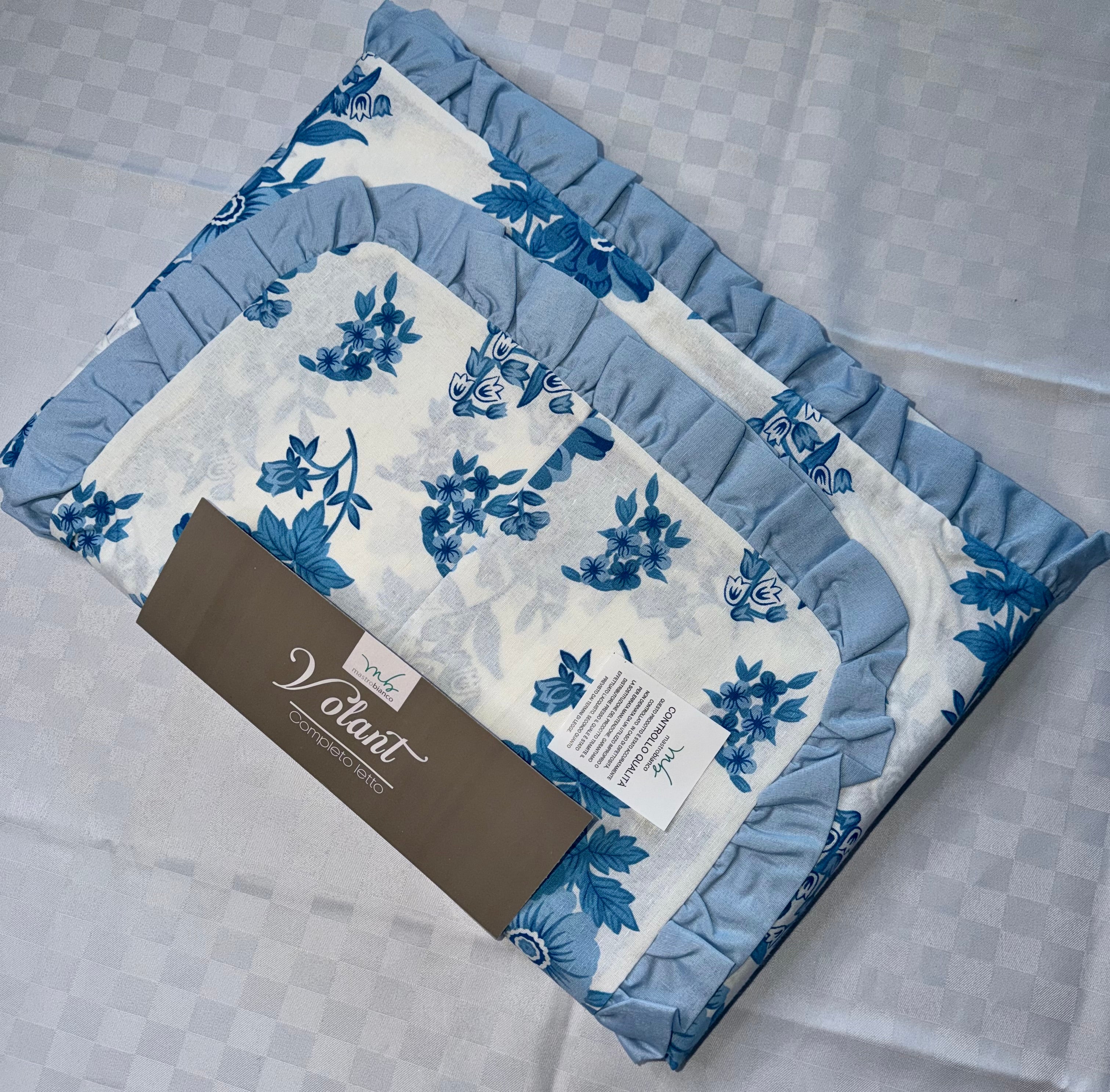 COMPLETO LENZUOLA MATRIMONIALE CON VOILANT Polycotton contiene Lenzuolo sopra, Lenzuolo sotto con angoli e due federe