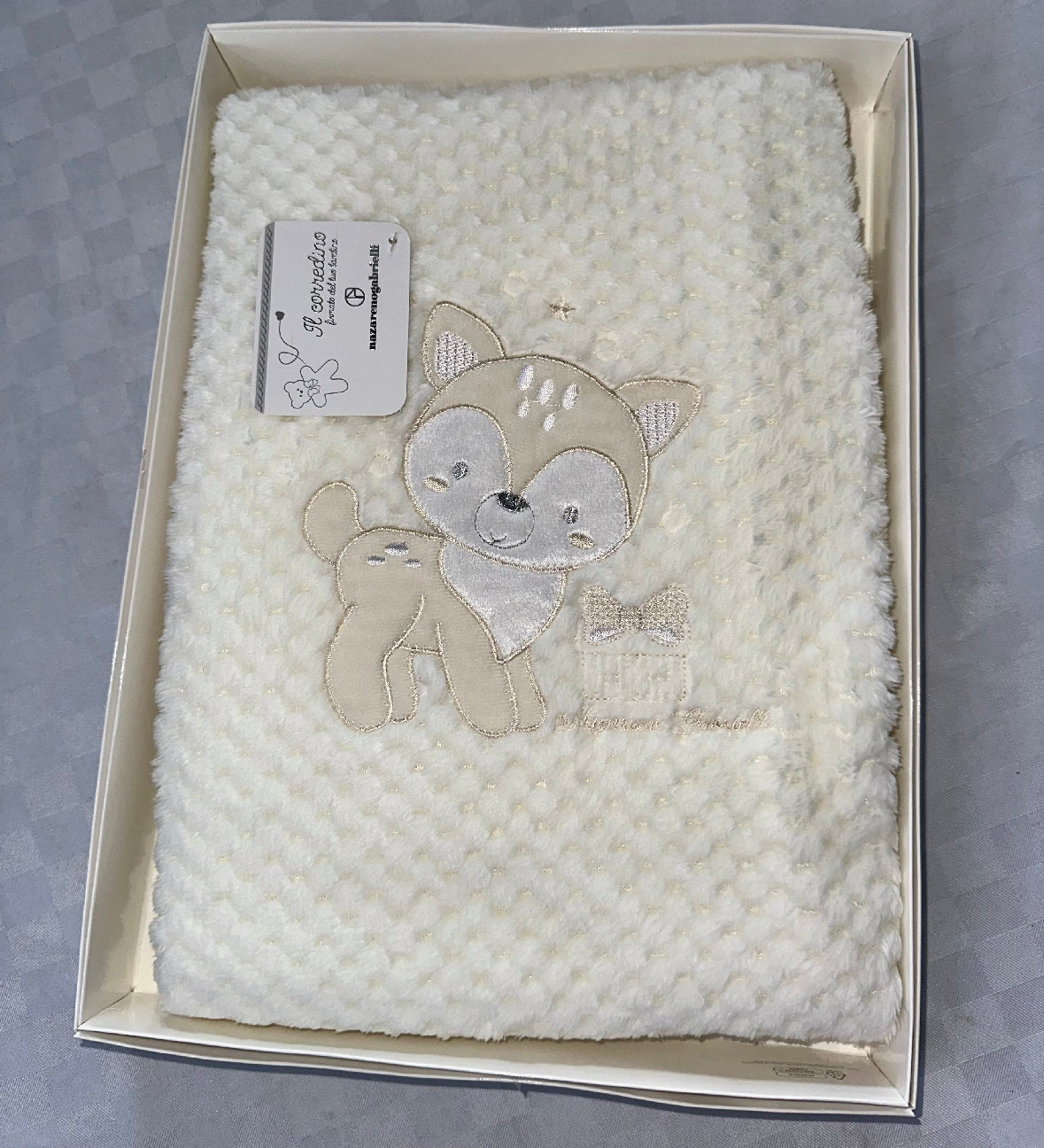 COPERTINA CULLA INVERNALE IN MORBIDO PILE 110x140cm NEONATO