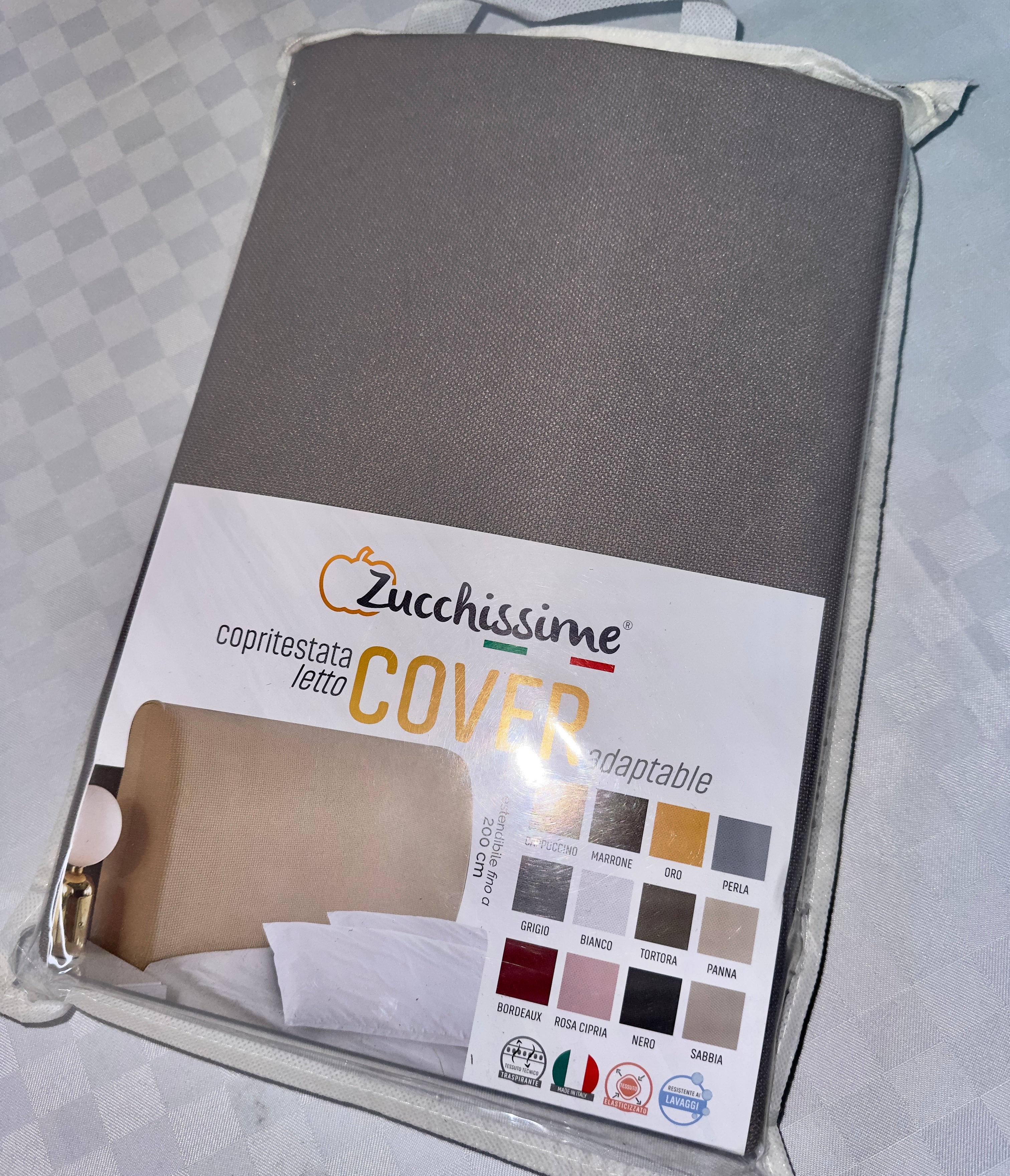 COPRITESTATA PER LETTO IN COTONE ESTENDIBILE FINO A 200cm