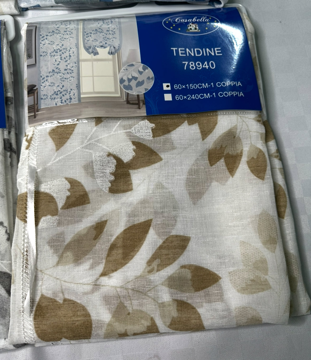 COPPIA DI TENDINE A SPORTELLINO TESSUTO VELATO (SET DA 2 TELI)