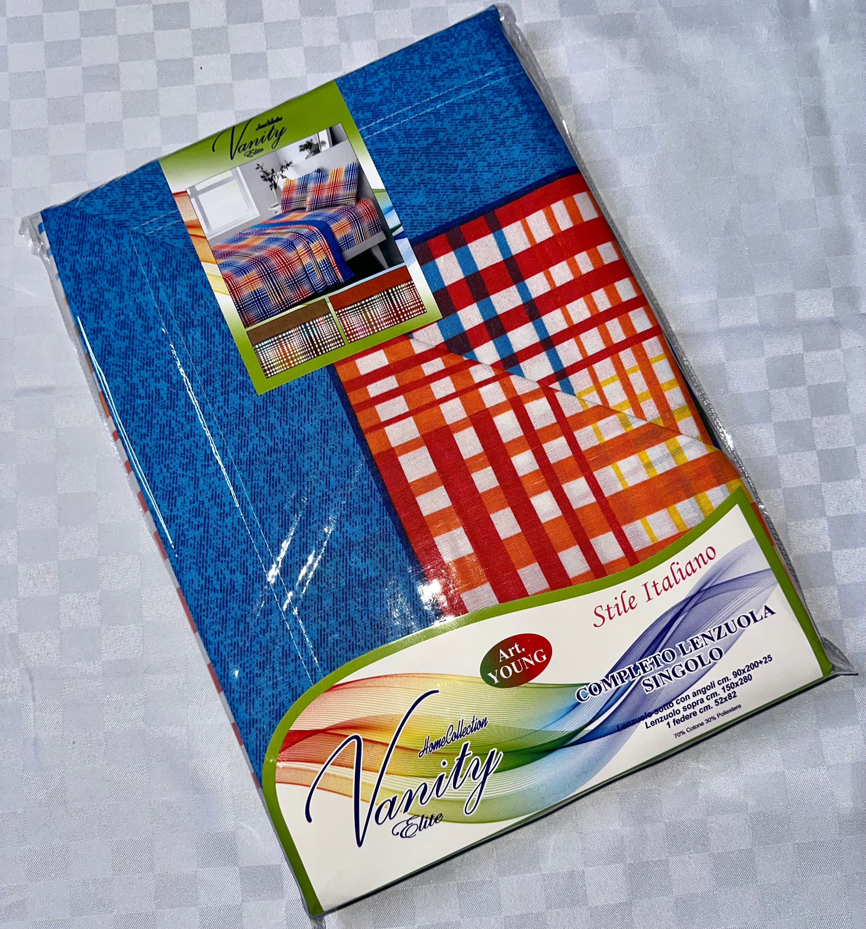 COMPLETO LENZUOLA PER LETTO SINGOLO Polycotton Lenzuolo sopra,Lenzuolo sotto con angoli e Federa