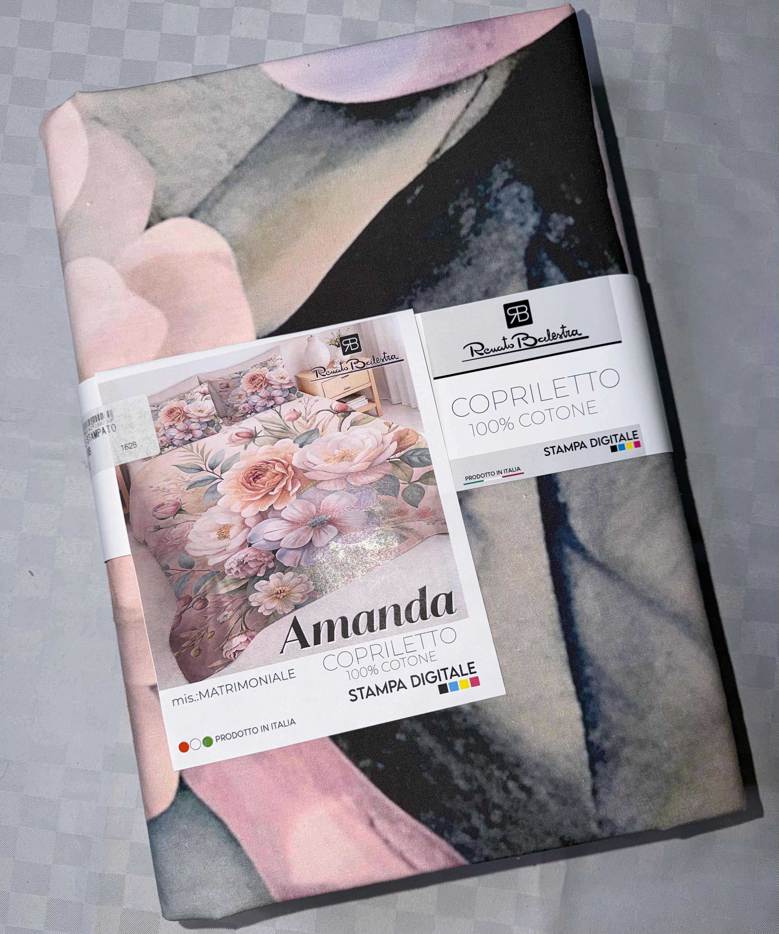COPRILETTO ESTIVO MATRIMONIALE IN 100% COTONE CON STAMPA 3D misura 260x260cm