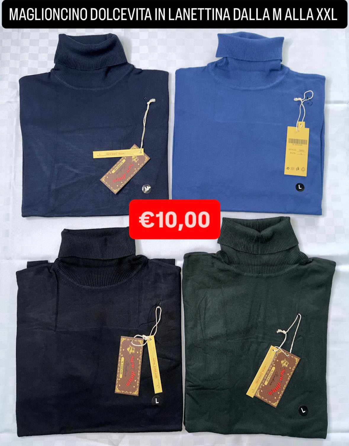 MAGLIONCINO DOLCEVITA IN LANETTINA MANICA LUNGA