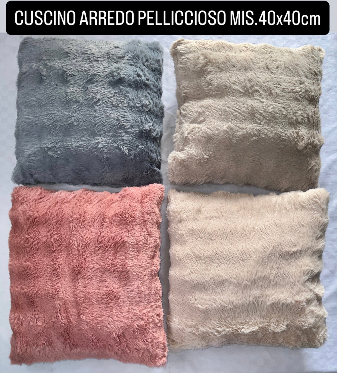 CUSCINO ARREDO PELLICCIOSO misura 40x40cm