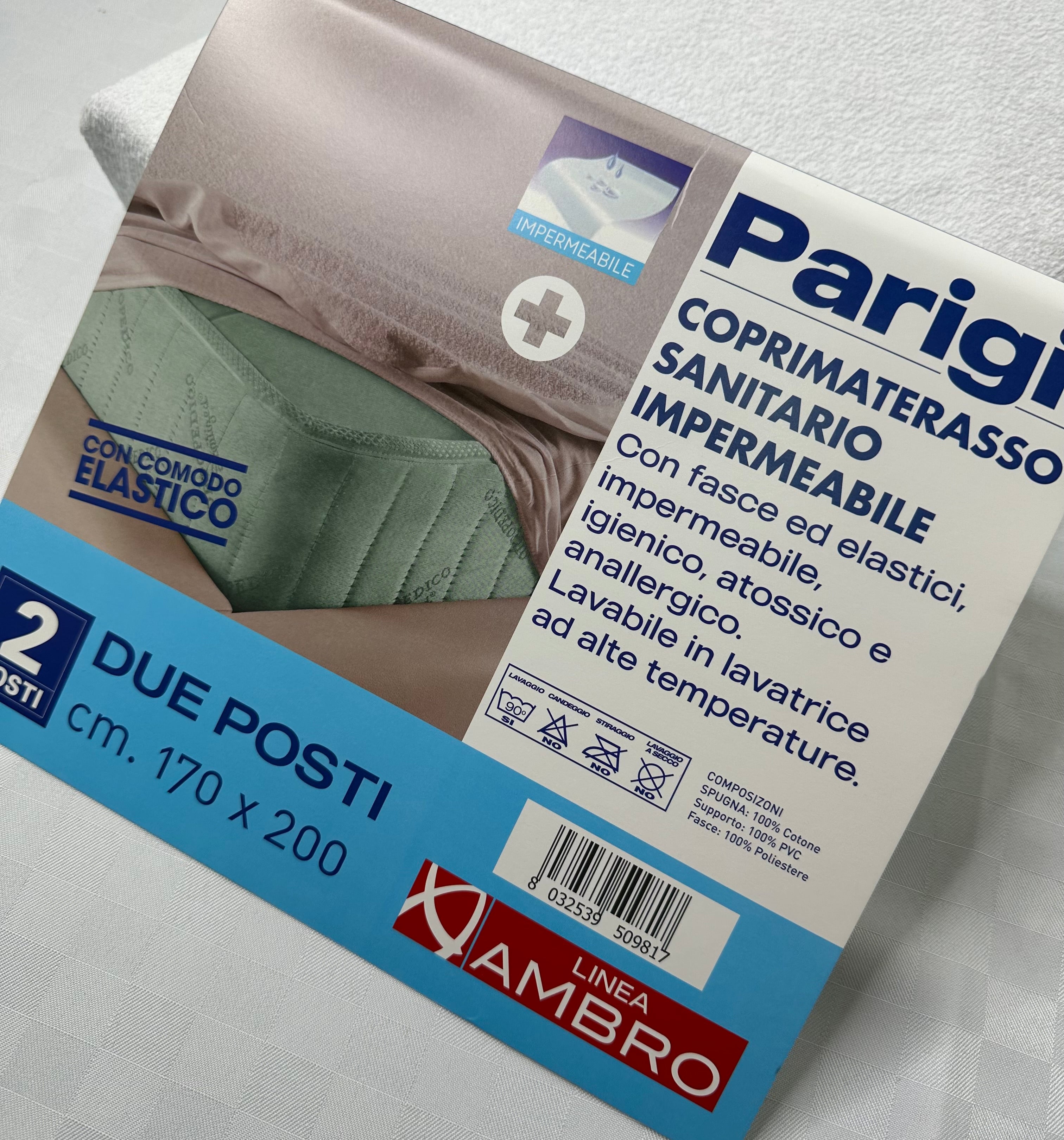 COPRIMATERASSO IGIENICO E IMPERMEABILE CON MORBIDA SPUGNA SOPRA E STRATO DI PLASTICA SOTTO Matrimoniale , Singolo ,Culla e 1 Posto e mezzo