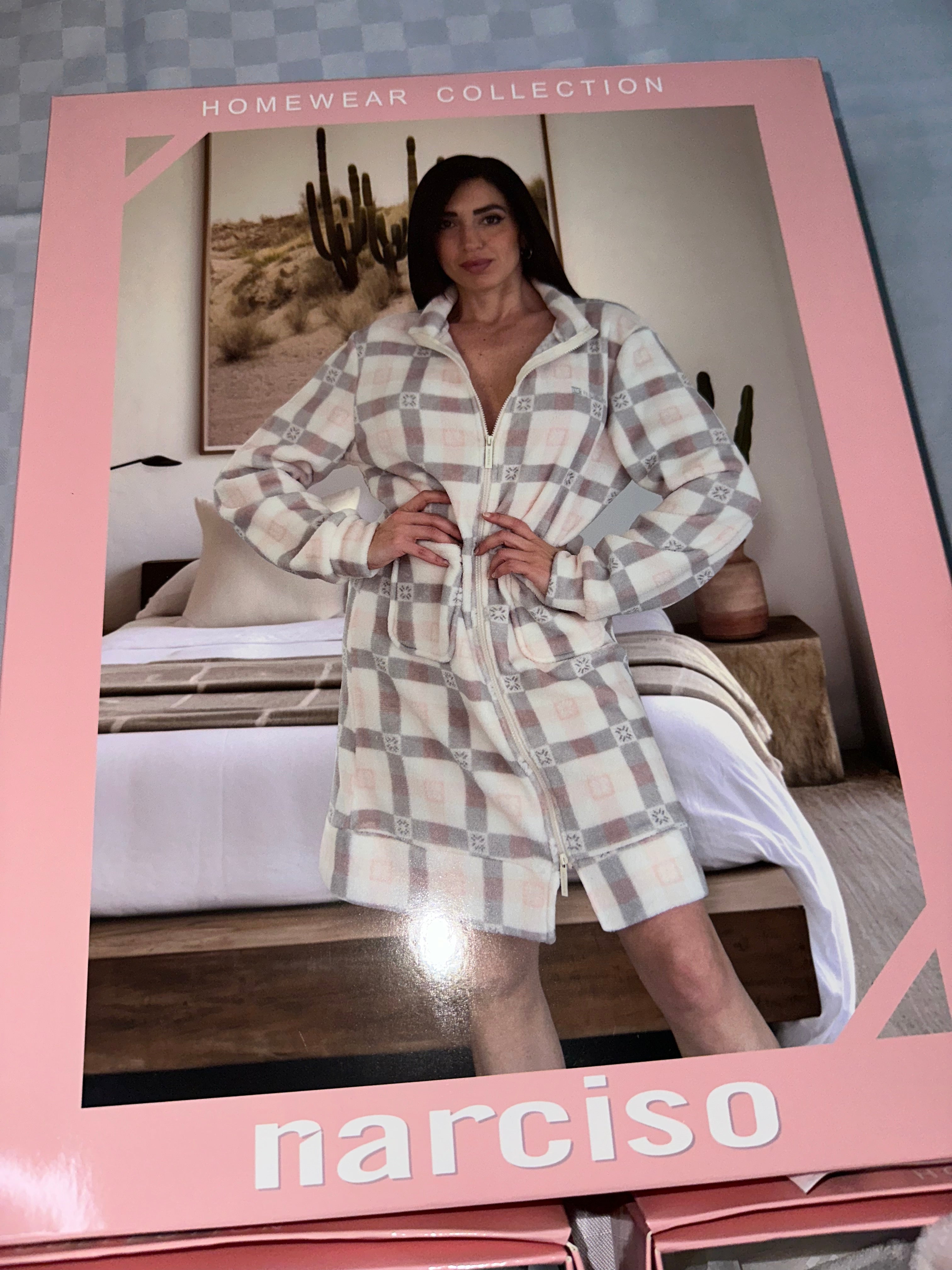 VESTAGLIA DONNA IN MORBIDO PILE CON CERNIERA