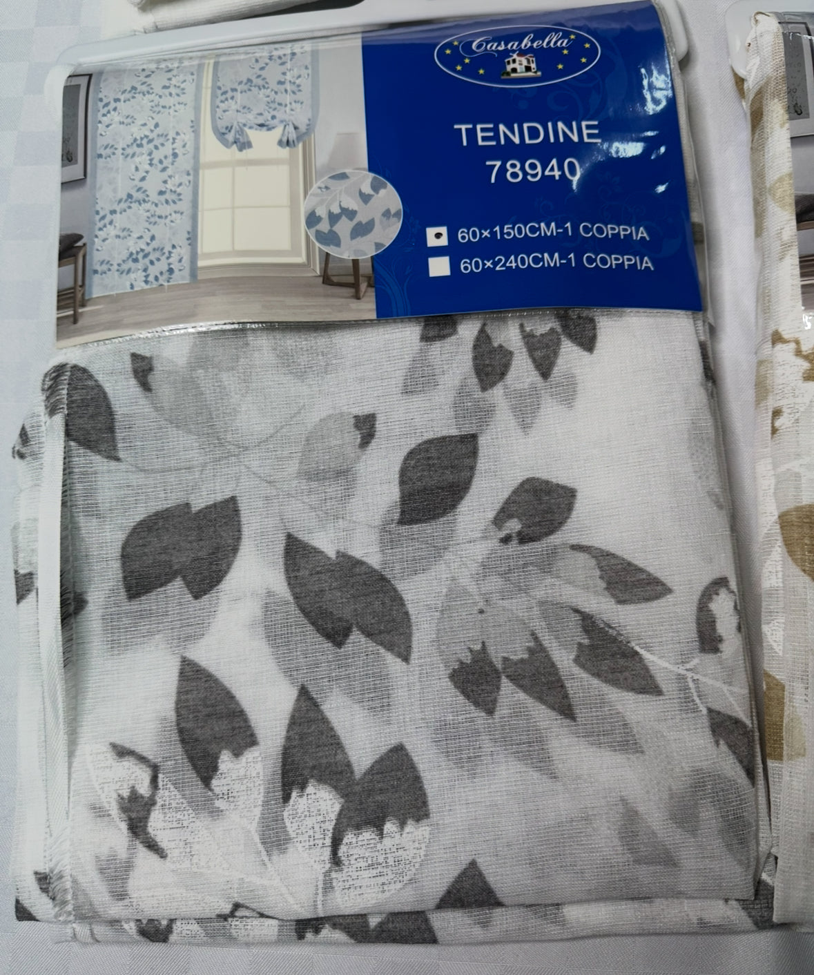 COPPIA DI TENDINE A SPORTELLINO TESSUTO VELATO (SET DA 2 TELI)