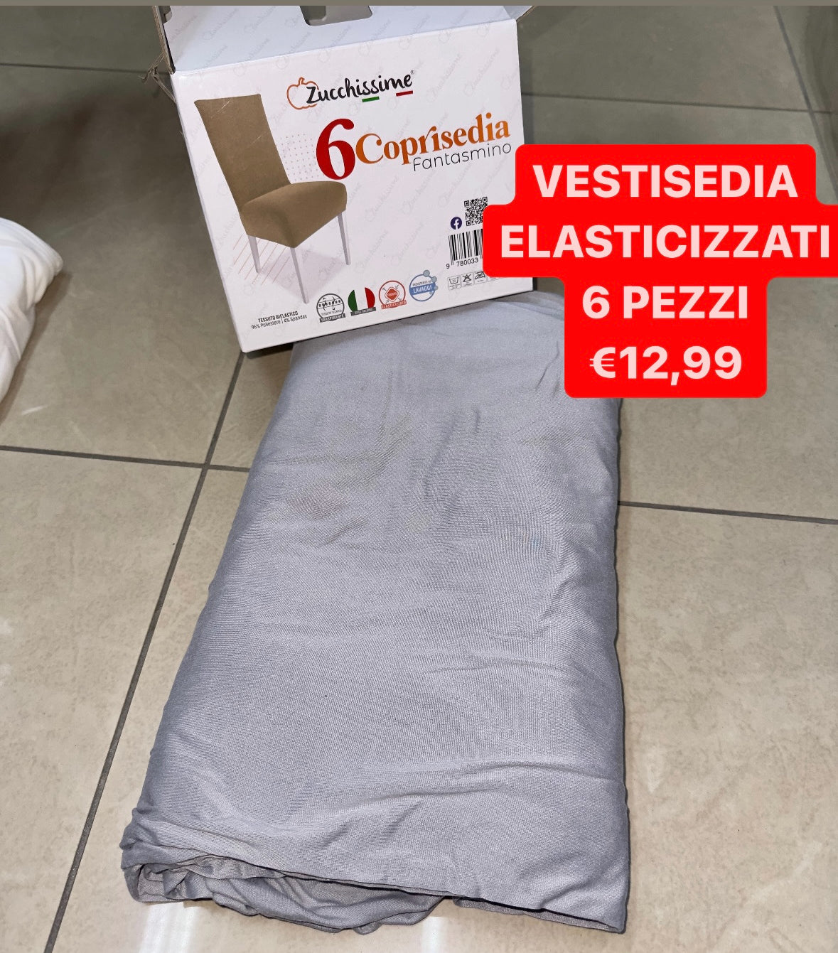 VESTISEDIA SET DA 6 PEZZI ELASTICIZZATI.