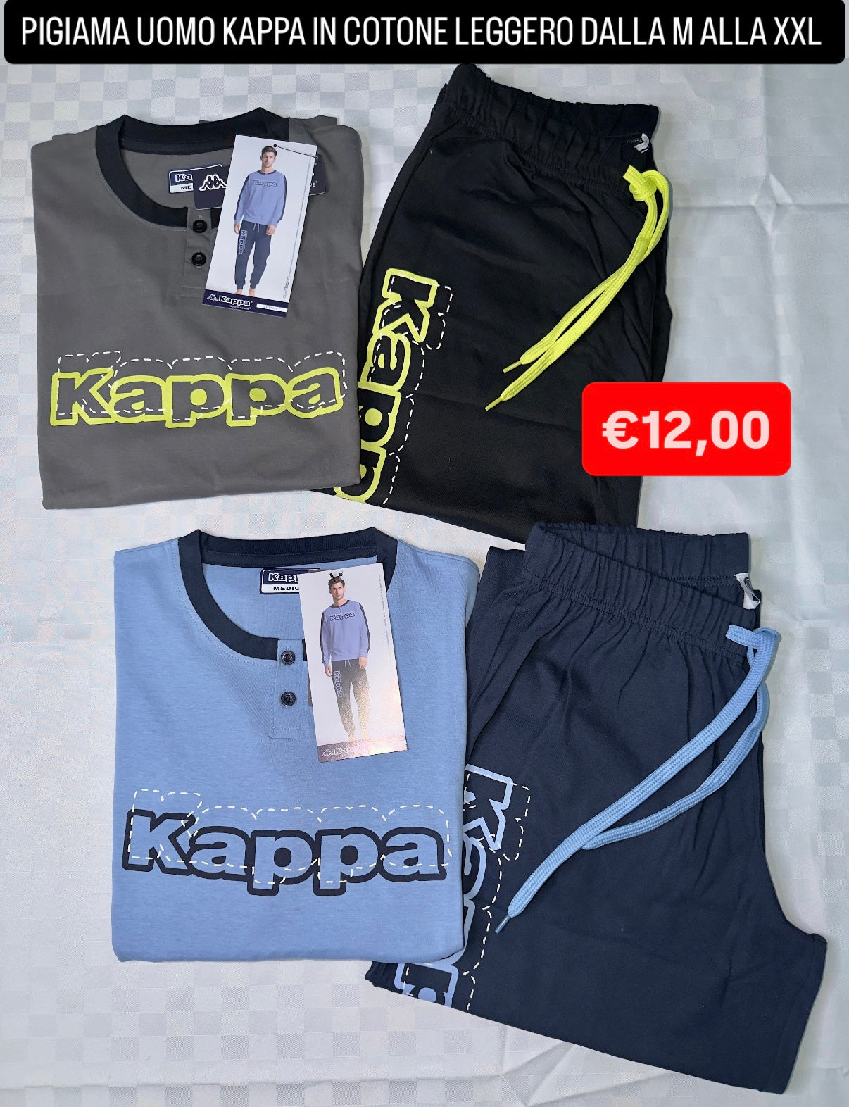 PIGIAMA UOMO IN COTONE Manica lunga e Pantalone lungo