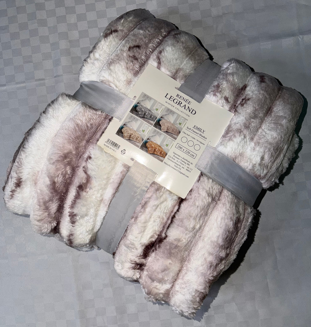 COPERTA PLAID IN MORBIDO PILE CON STRATO DI PELLICCIA SOTTO misura 200x220cm