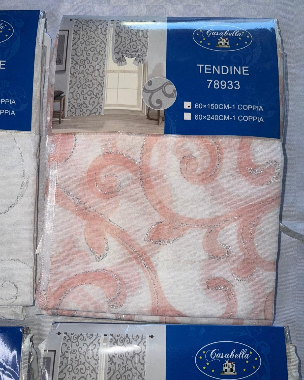 COPPIA DI TENDINE A SPORTELLINO TESSUTO VELATO (CONFEZIONE DA 2 TELI)