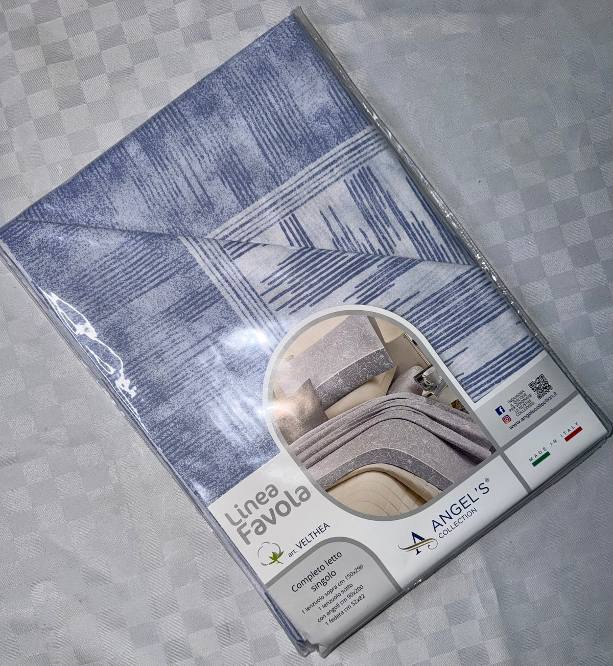 COMPLETO LENZUOLA SINGOLO IN 100% COTONE contiene Lenzuolo sopra,Lenzuolo sotto con angoli e Federa