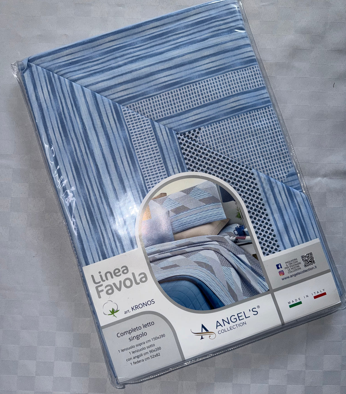 COMPLETO LENZUOLA SINGOLO IN 100% COTONE contiene Lenzuolo sopra,Lenzuolo sotto con angoli e Federa