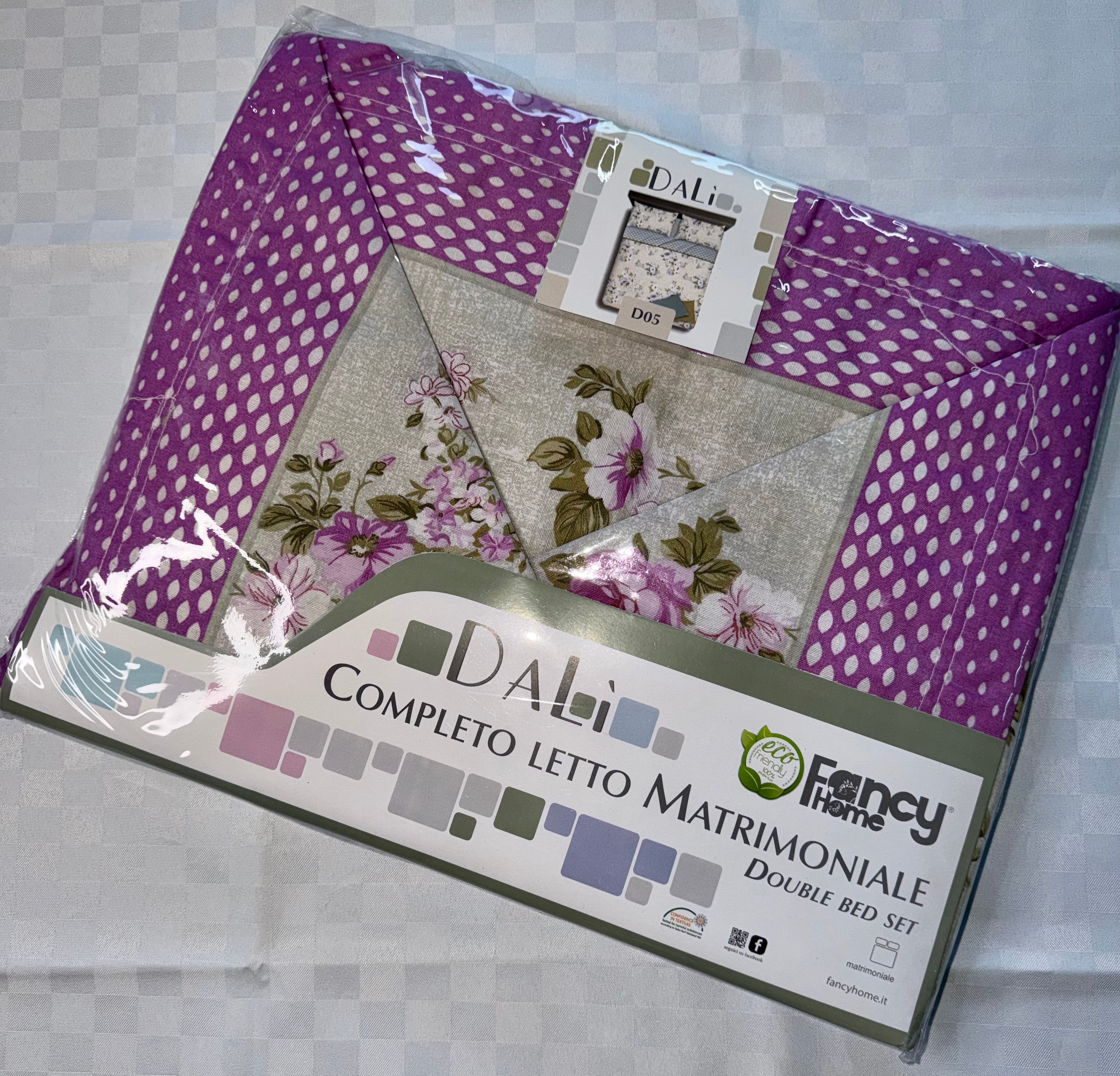 COMPLETO LENZUOLA PER LETTO MATRIMONIALE Polycotton contiene Lenzuolo sopra, Lenzuolo sotto con angoli e Due Federe