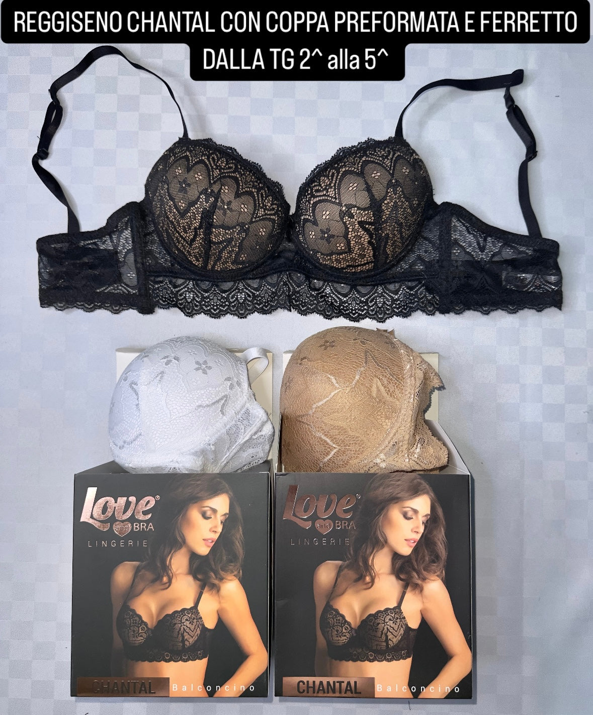 REGGISENO CHANTAL CON COPPA PREFORMATA E FERRETTO