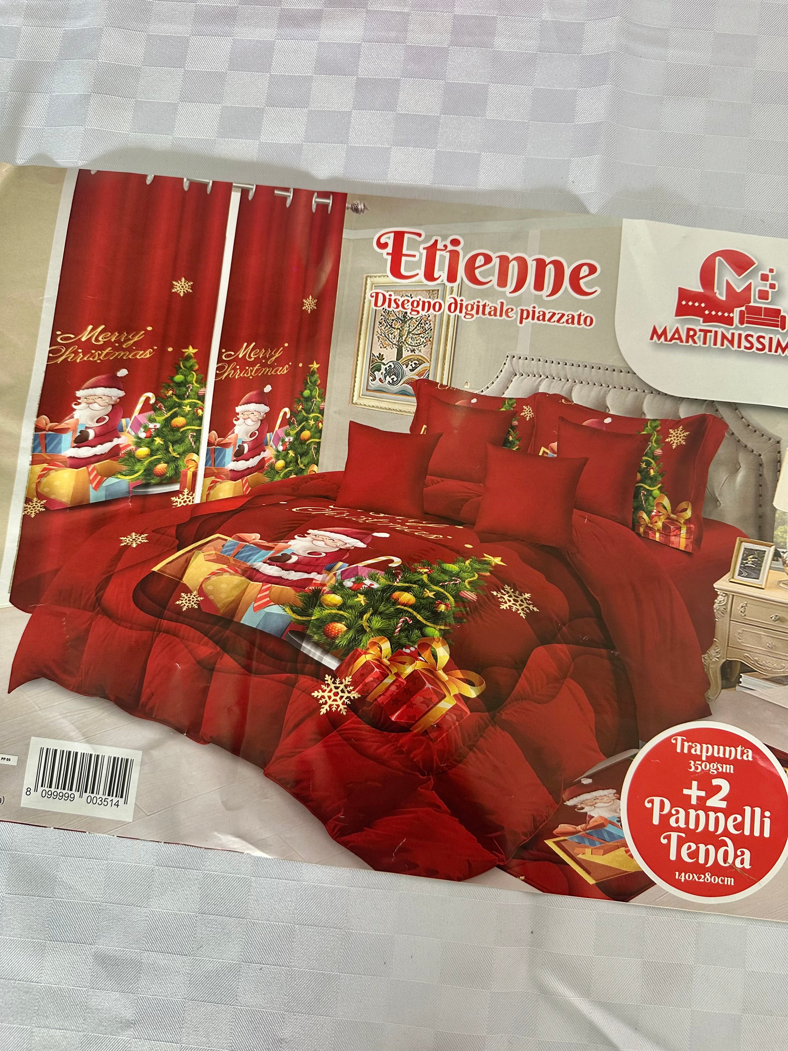 TRAPUNTA INVERNALE NATALIZIA MATRIMONIALE 260x260cm IN STAMPA 3
(COMPRESA ANCHE DI 2 TELI DI TENDE)