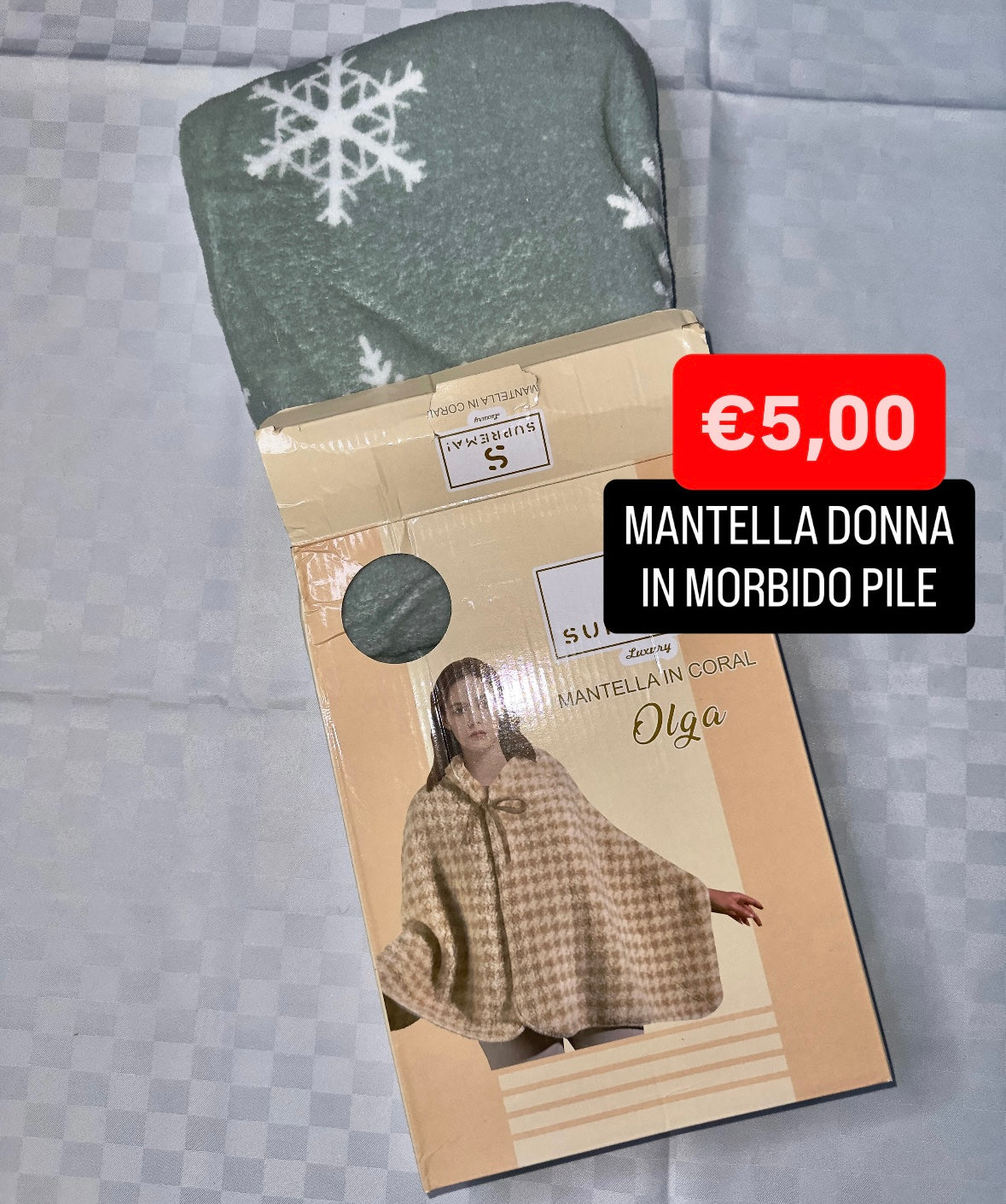 MANTELLA DONNA IN MORBIDO PILE