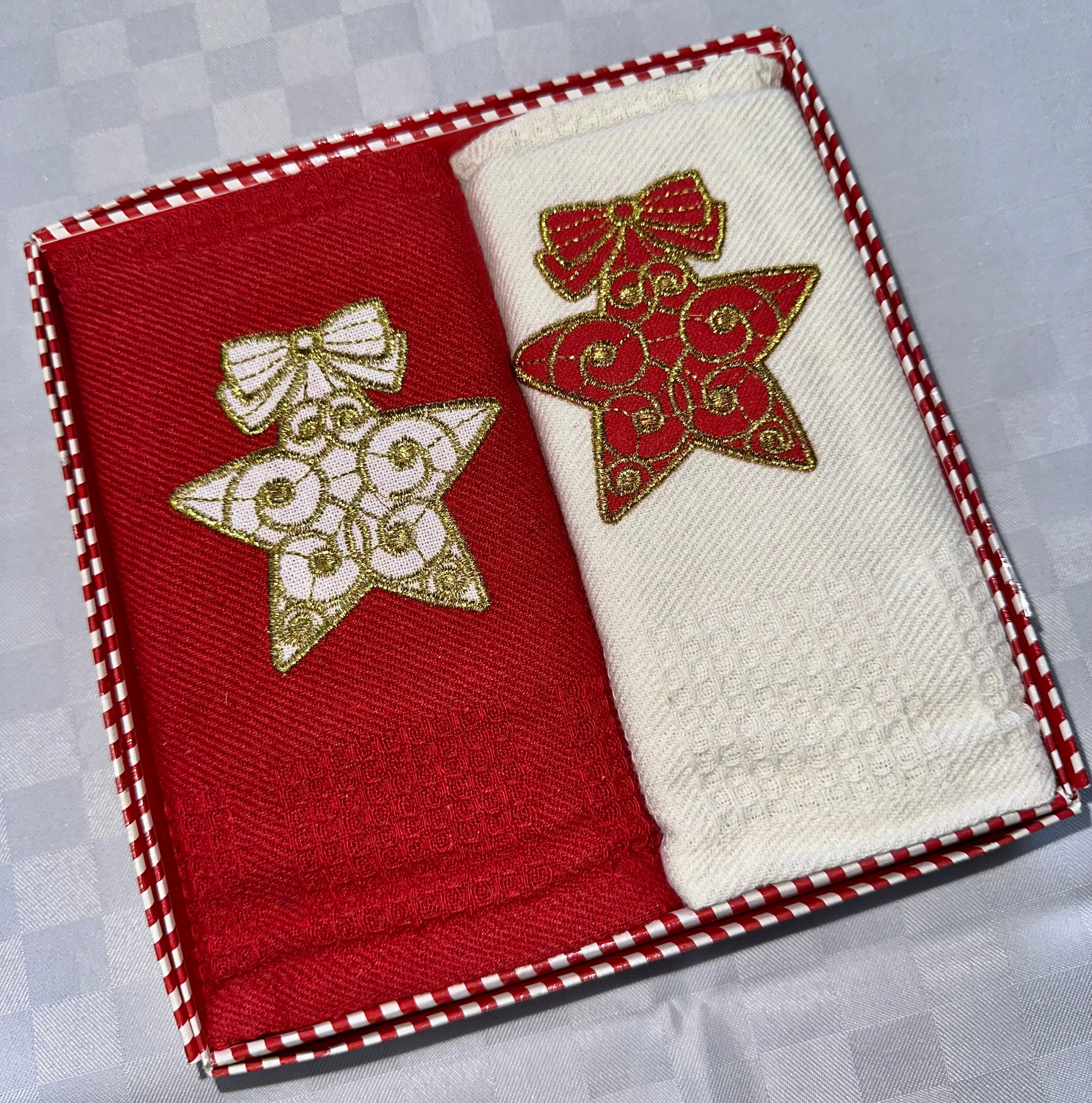 SET 2 PEZZI STROFINACCI CUCINA IN SPUGNA SCATOLATO NATALIZIO