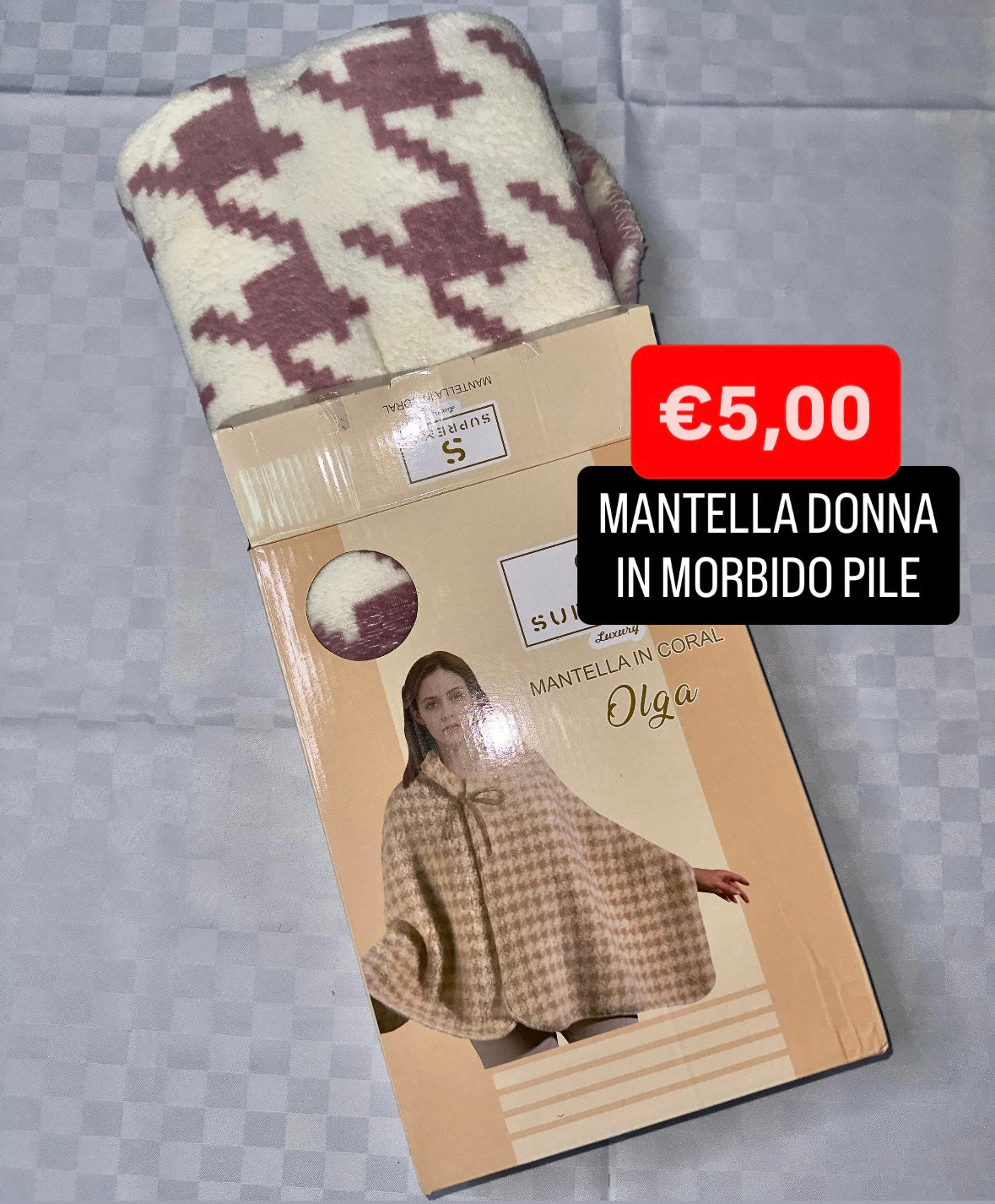 MANTELLA DONNA IN MORBIDO PILE