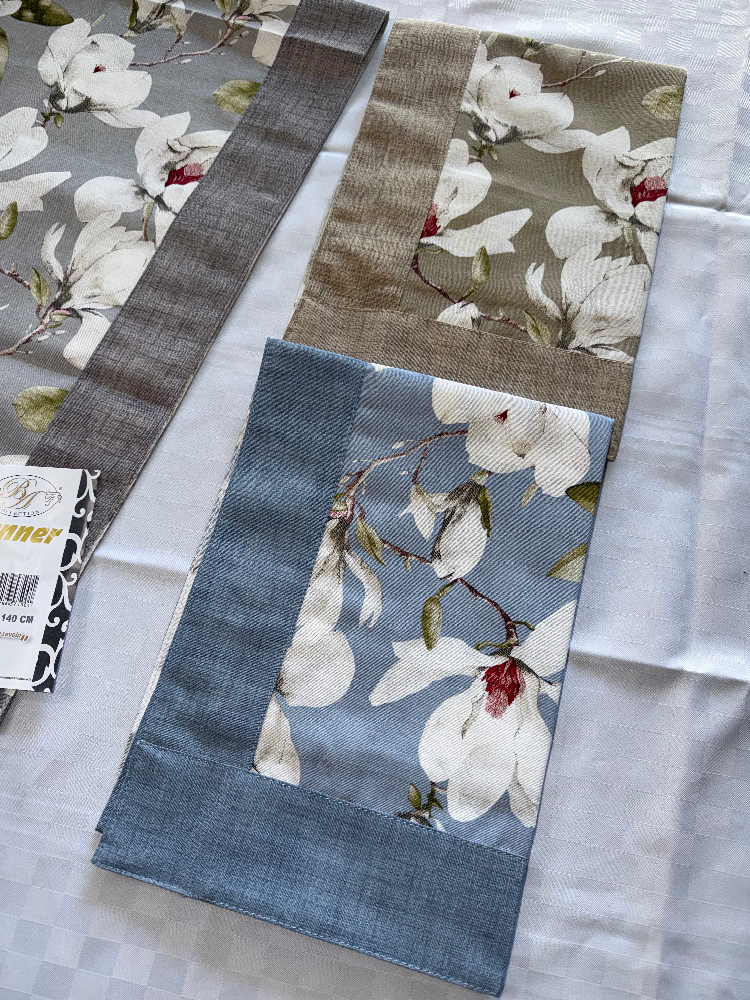 RUNNER CENTROTAVOLA MISURA 45x140cm in cotone Fantasia Iris