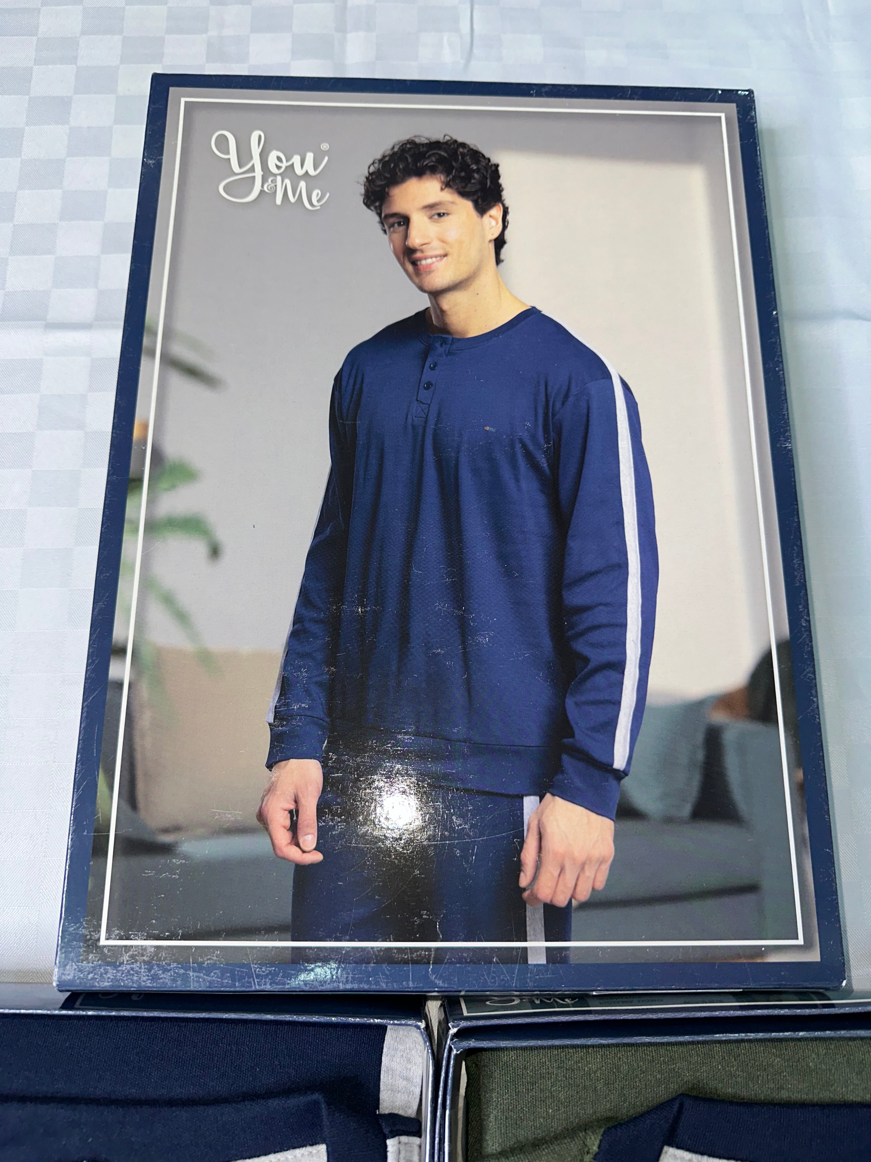 PIGIAMA UOMO IN COTONE CALDO Manica lunga e Pantalone lungo