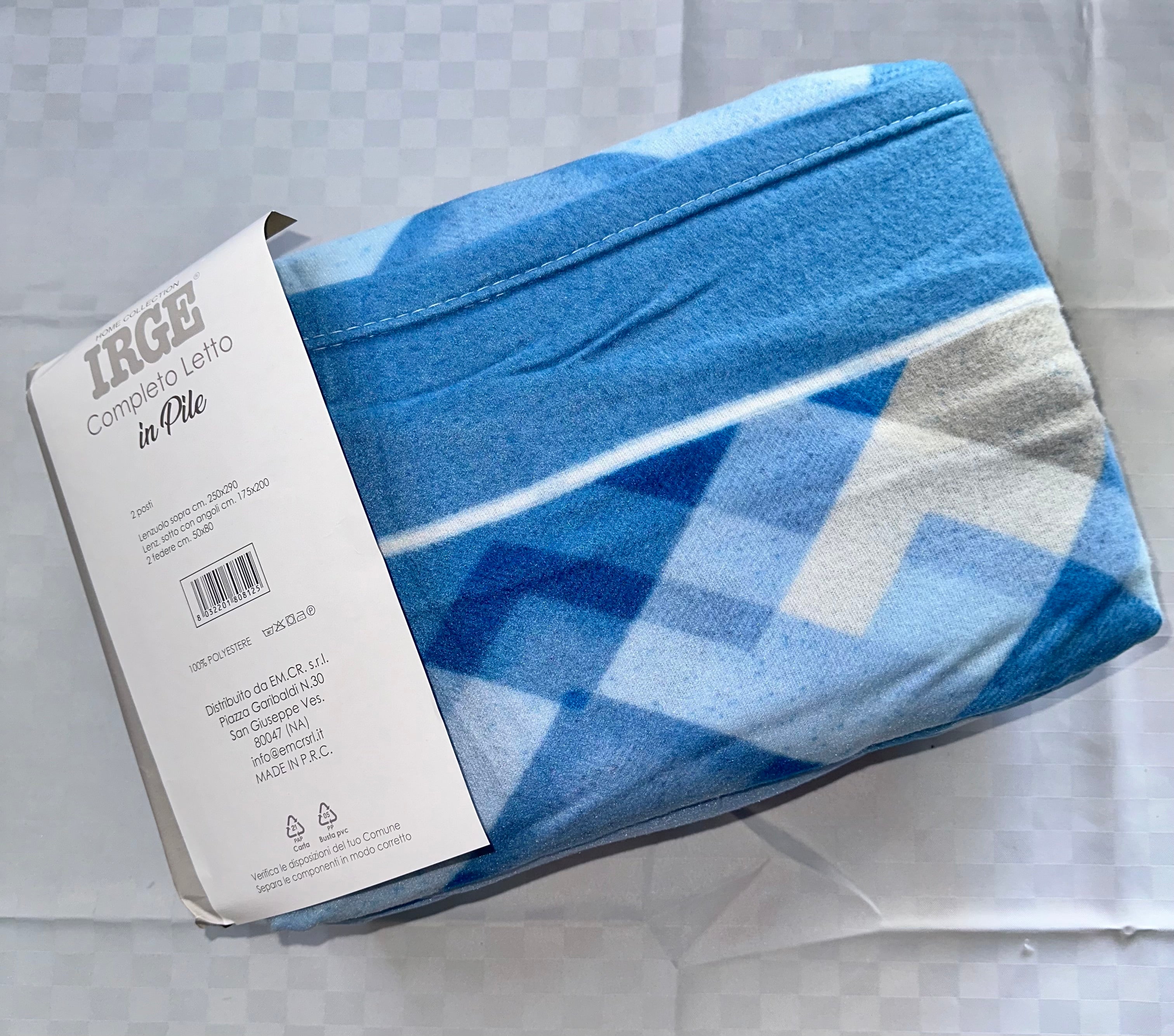 COMPLETO LENZUOLA MATRIMONIALE IN MORBIDO PILE INVERNALE Lenzuolo sopra,Lenzuolo sotto con angoli e due federe