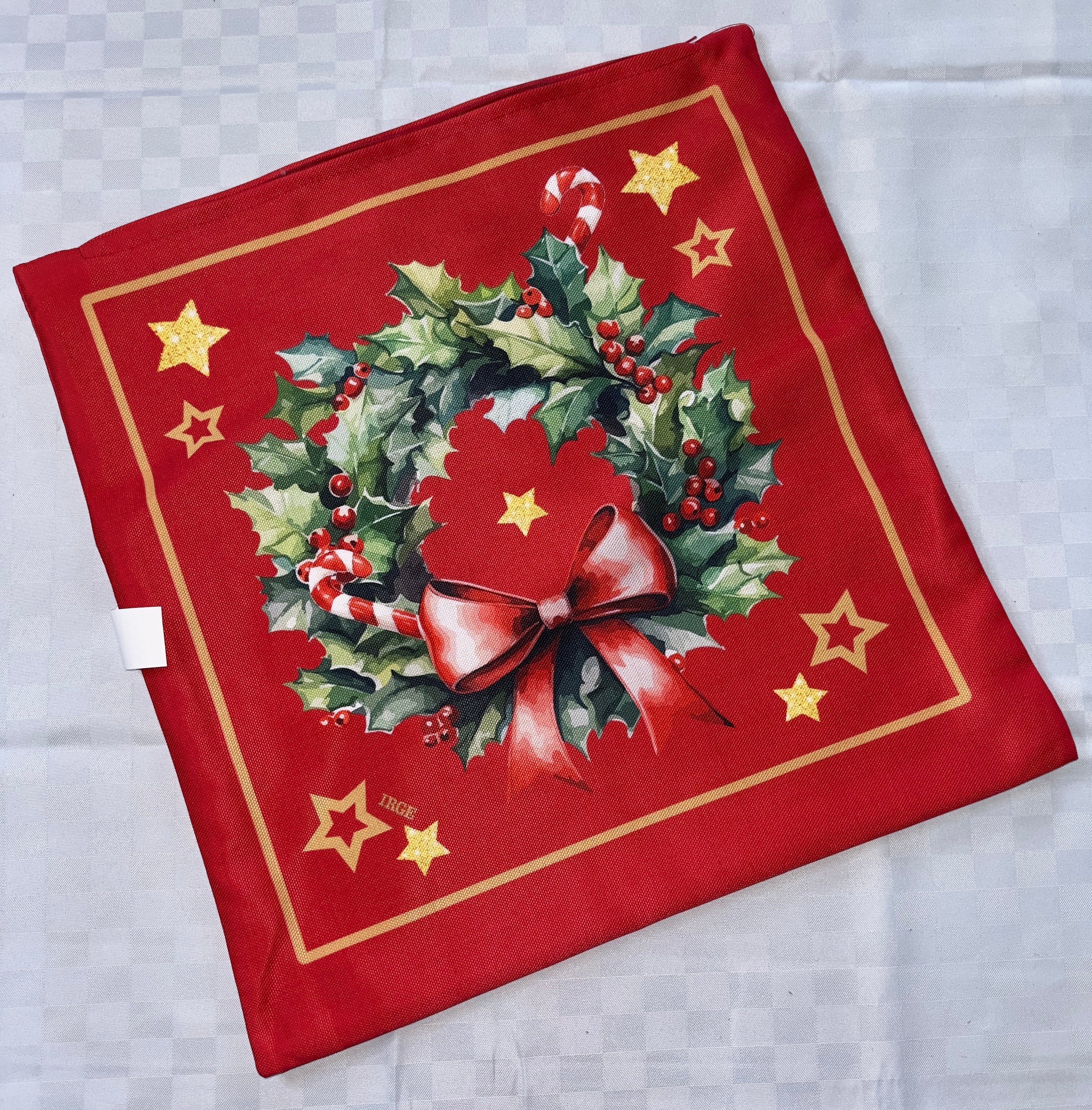 FEDERA PER CUSCINO ARREDO IN STAMPA 3D NATALIZIA CON CERNIERA misura 42x42cm