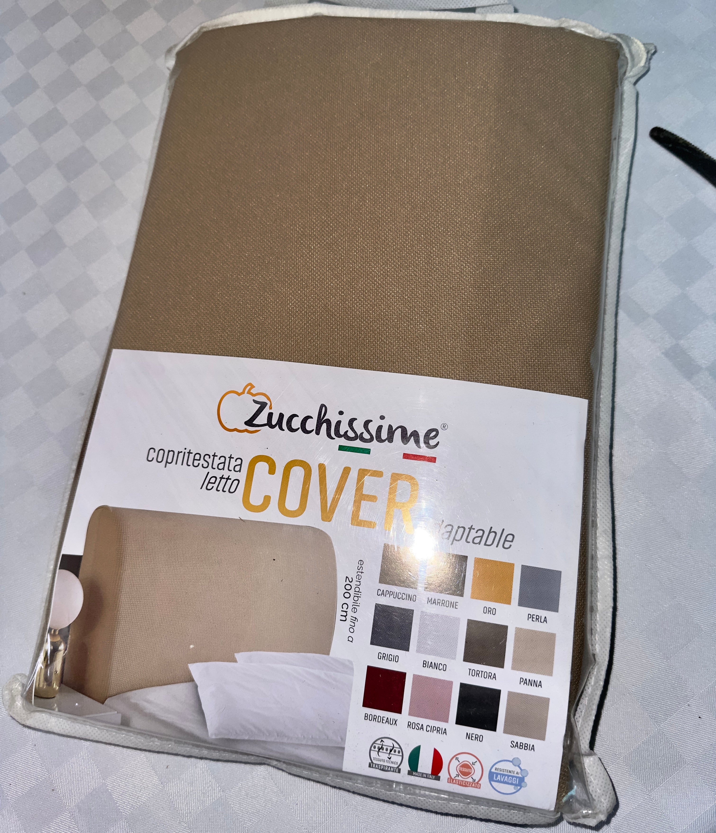 COPRITESTATA PER LETTO IN COTONE ESTENDIBILE FINO A 200cm