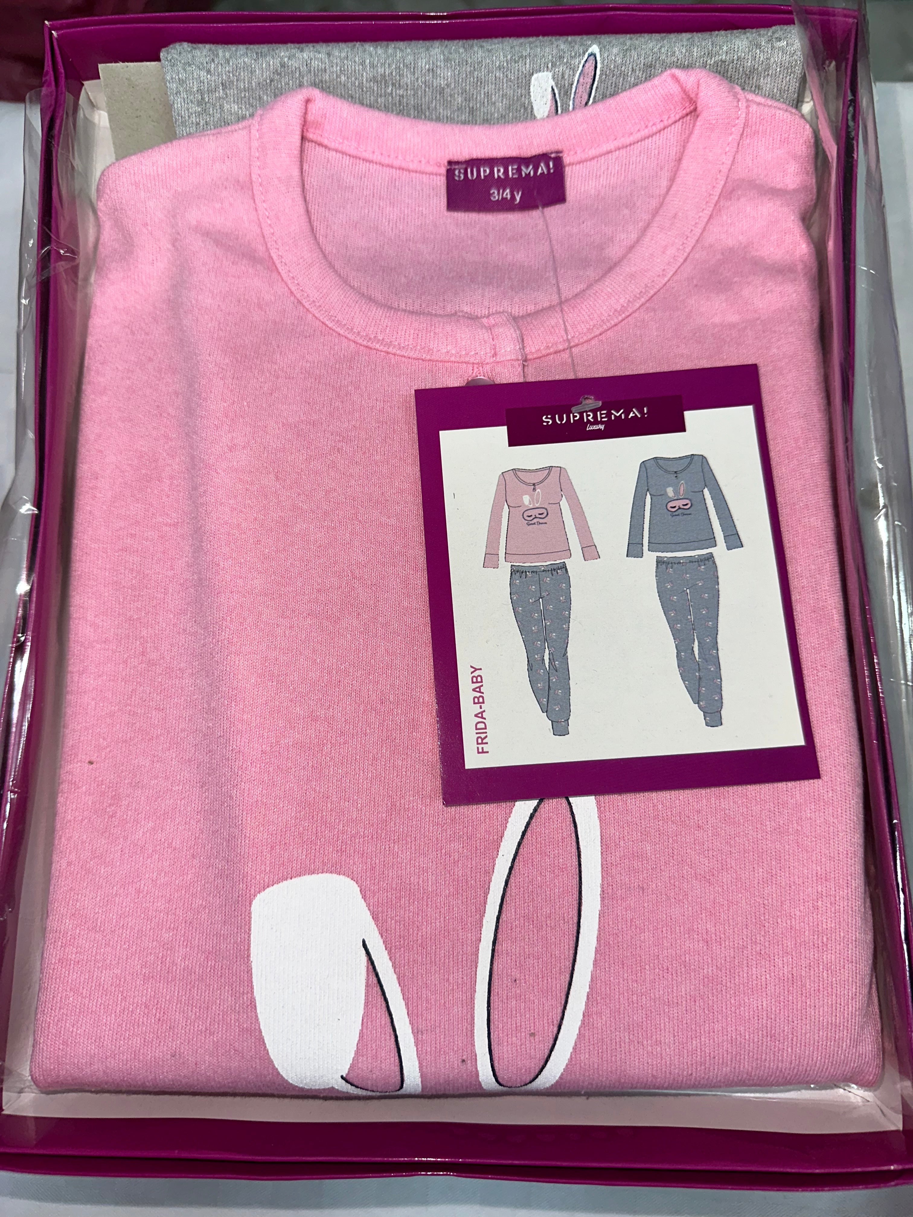 PIGIAMA BIMBA IN COTONE CALDO Manica Lunga e Pantalone lungo