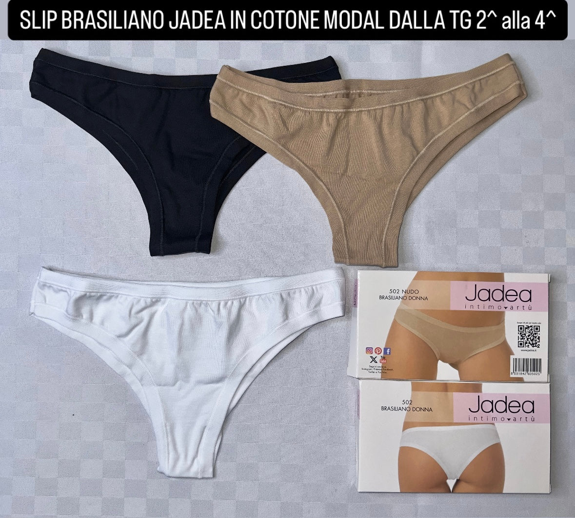SLIP BRASILIANO JADEA DONNA IN COTONE MODAL