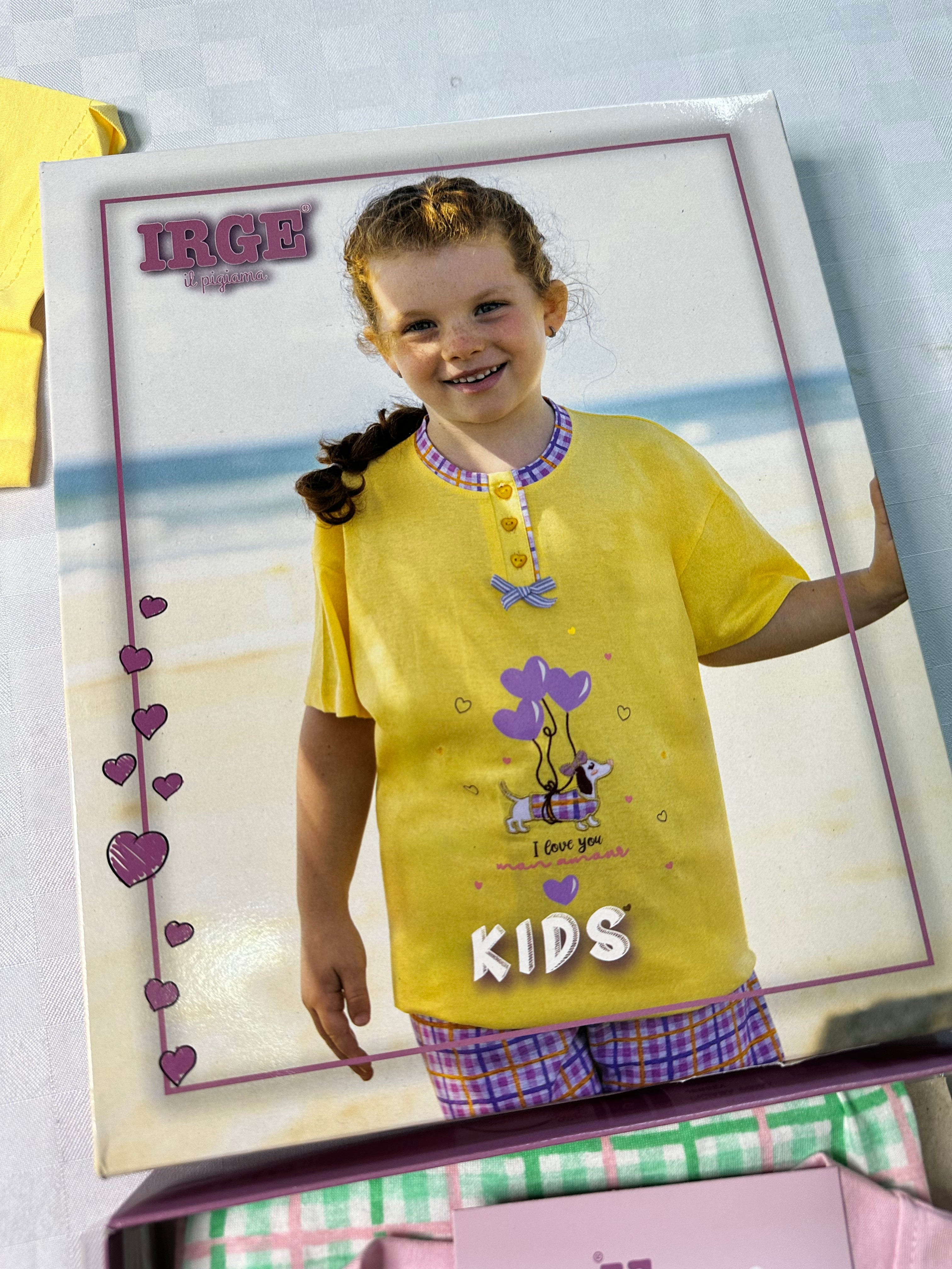 PIGIAMA BIMBA IN 100% COTONE MEZZA MANICA E PANTALONCINO Irge