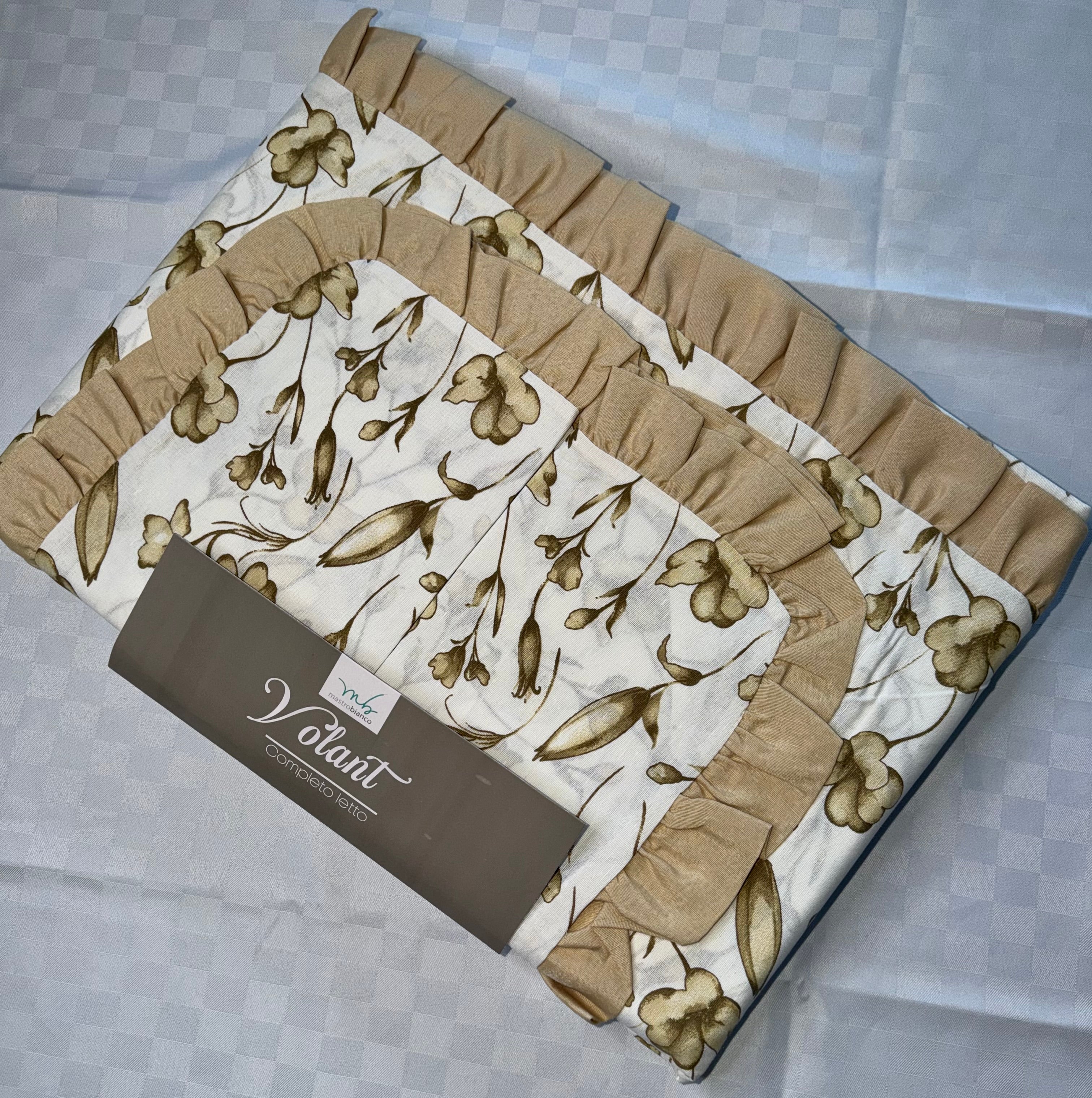 COMPLETO LENZUOLA MATRIMONIALE CON VOILANT Polycotton contiene Lenzuolo sopra, Lenzuolo sotto con angoli e due federe