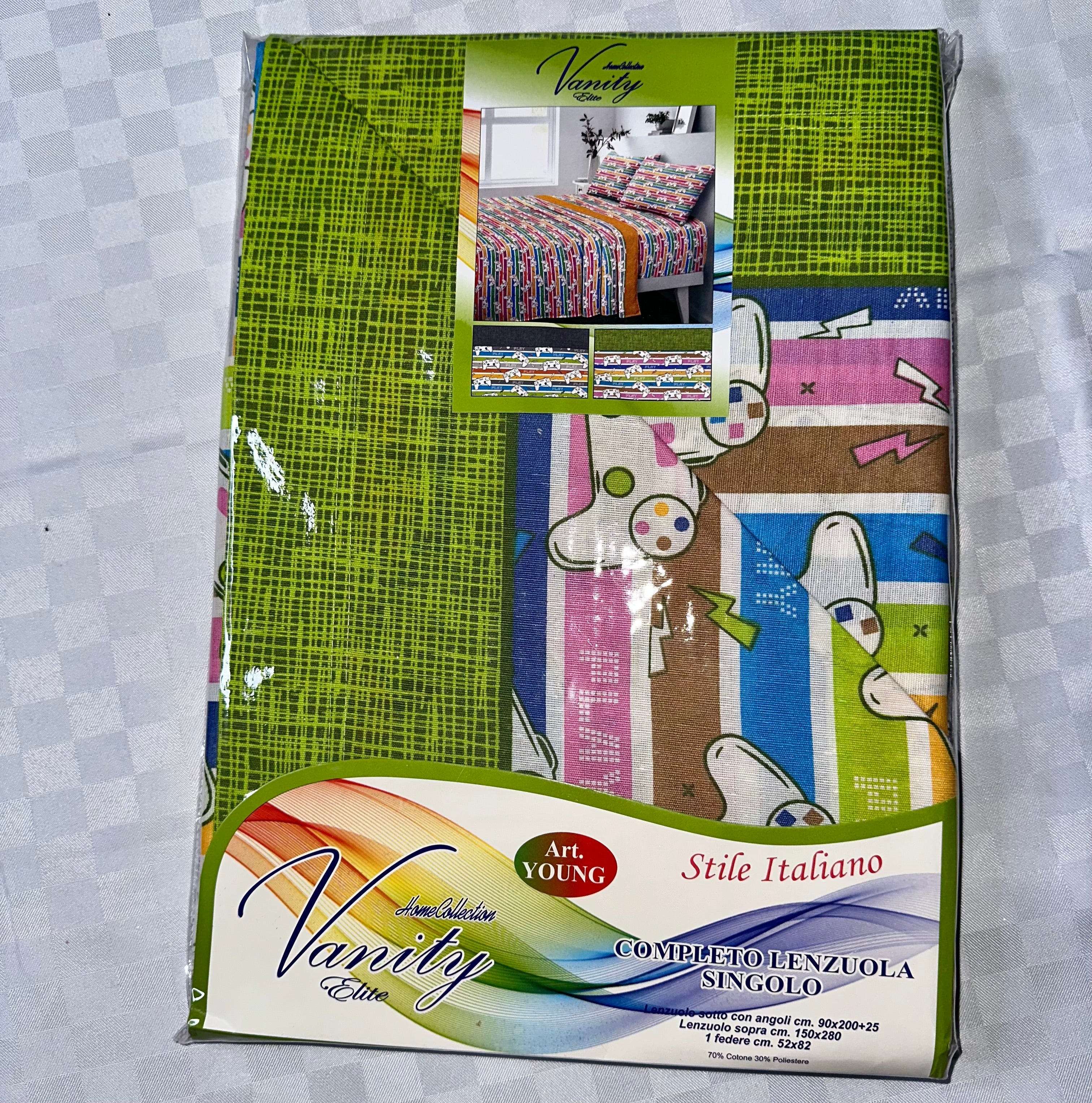 COMPLETO LENZUOLA PER LETTO SINGOLO Polycotton Lenzuolo sopra,Lenzuolo sotto con angoli e Federa