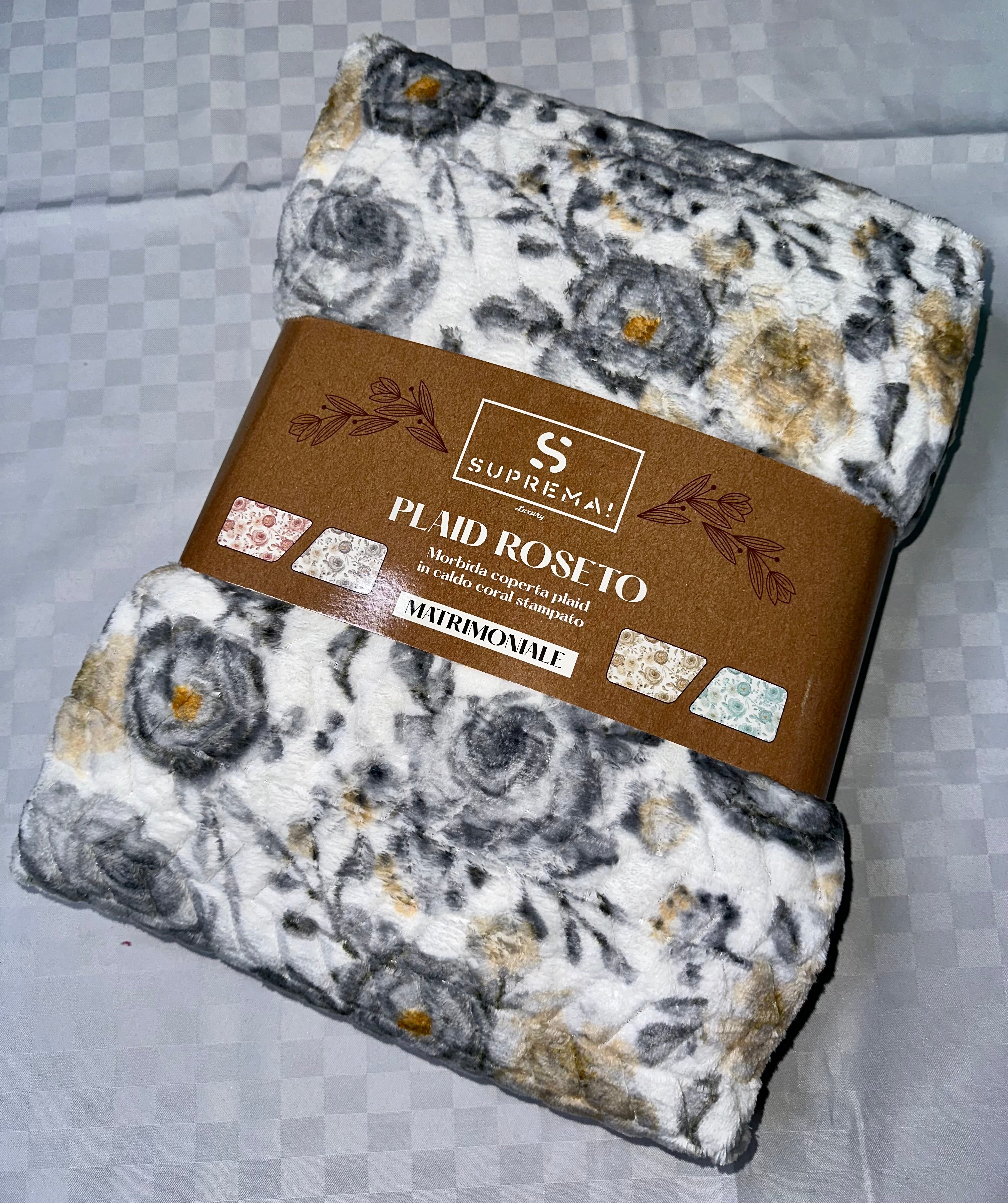 COPERTA PLAID IN MORBIDO PILE misura 210x240cm