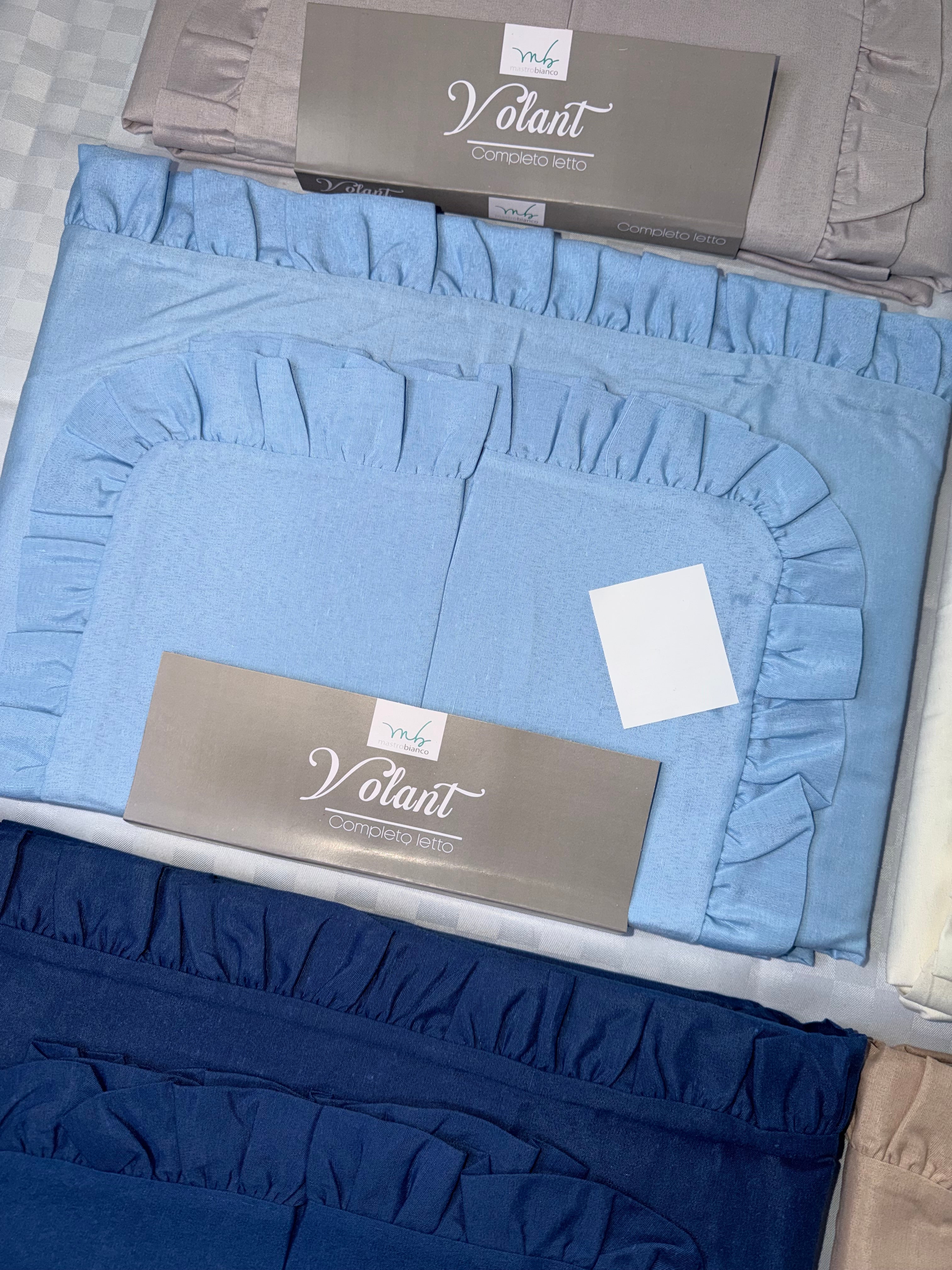 COMPLETO LENZUOLA MATRIMONIALE CON VOILANT Polycotton contiene Lenzuolo sopra, Lenzuolo sotto con angoli e Due Federe