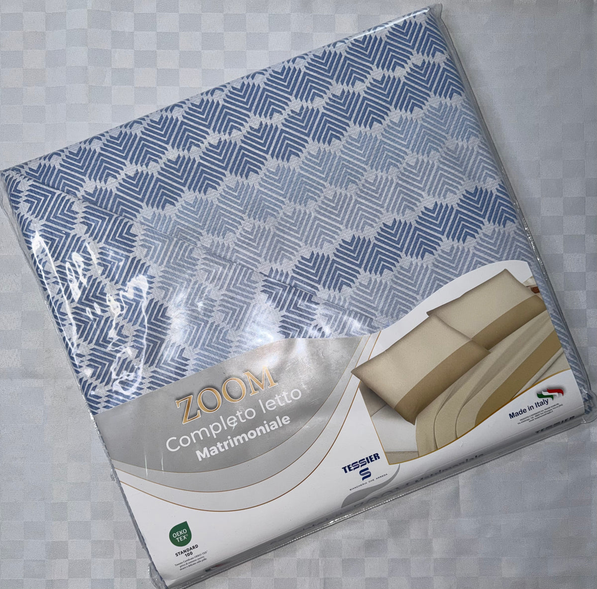 COMPLETO LENZUOLA MATRIMONIALE IN COTONE , contiene Lenzuolo sopra, Lenzuolo sotto con angoli e due Federe