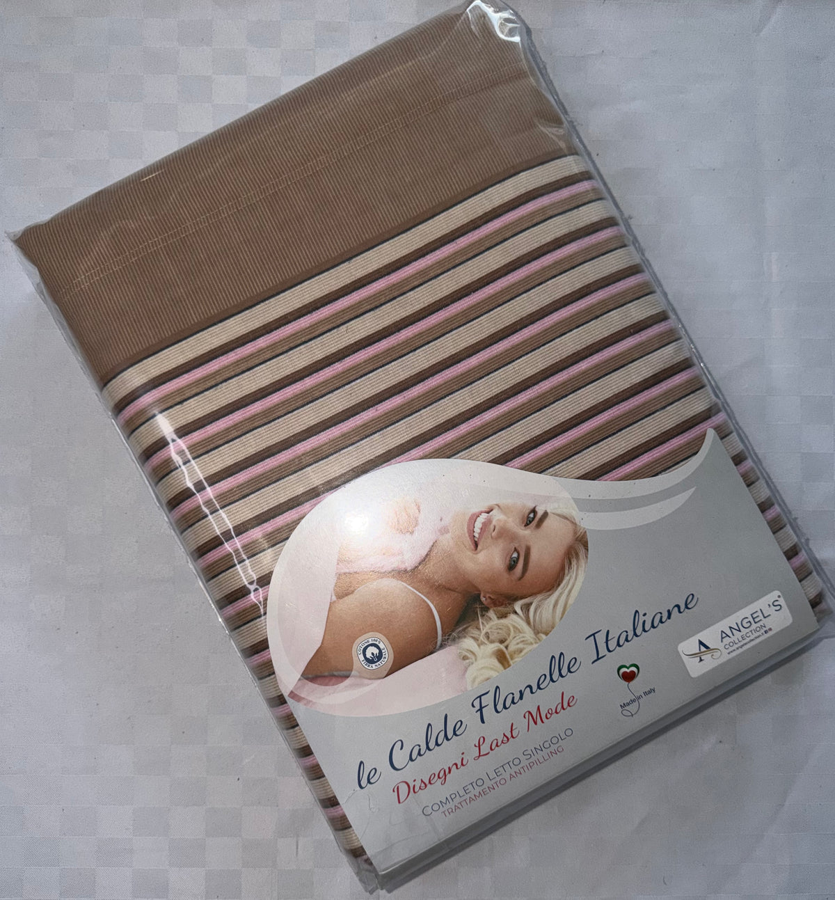 COMPLETO LENZUOLA PER LETTO SINGOLO IN FLANELLA INVERNALE contiene Lenzuolo sopra,Lenzuolo sotto con angoli e federa