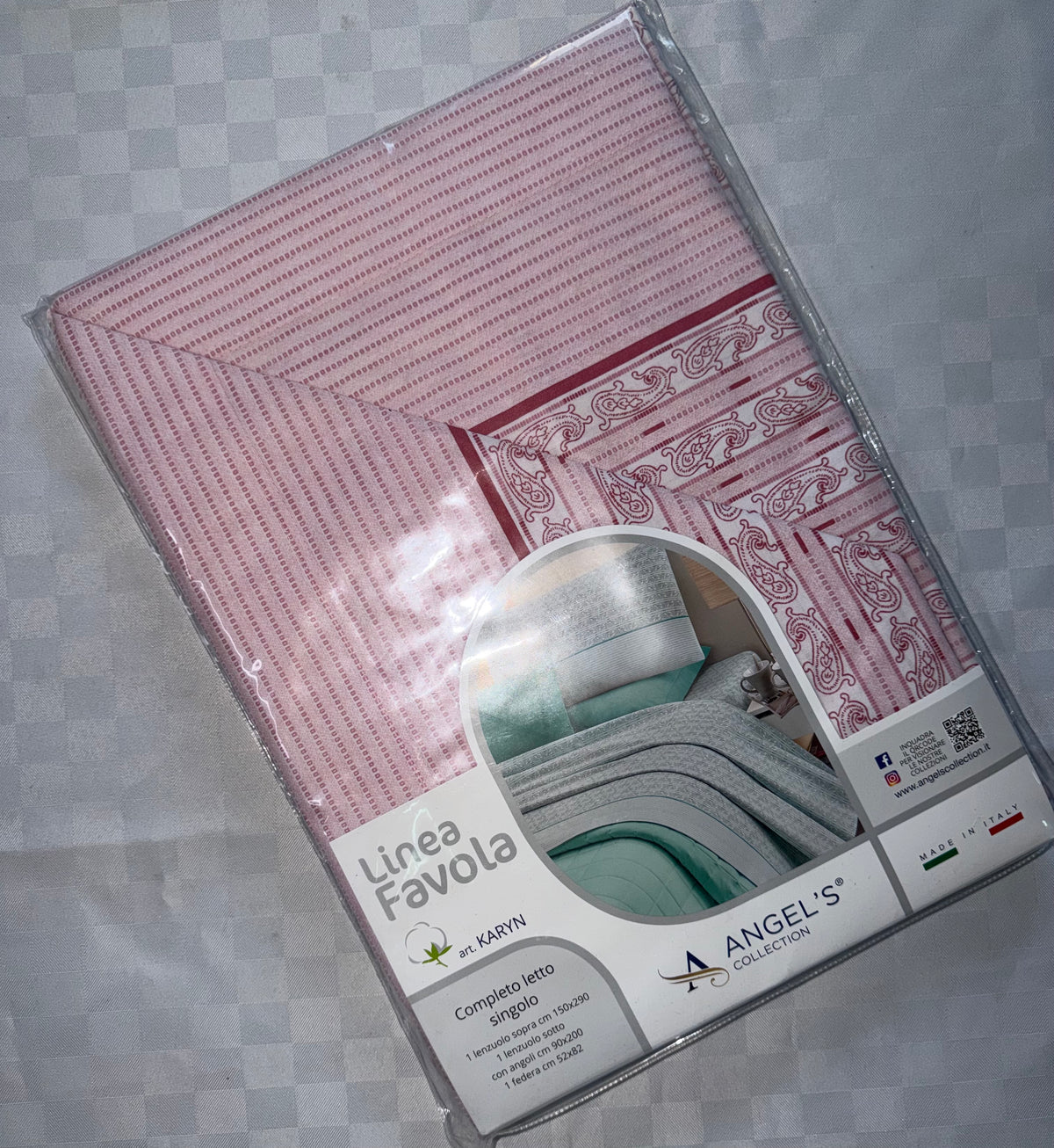 COMPLETO LENZUOLA PER LETTO SINGOLO IN 100% COTONE contiene Lenzuolo sopra,Lenzuolo sotto con angoli e Federa