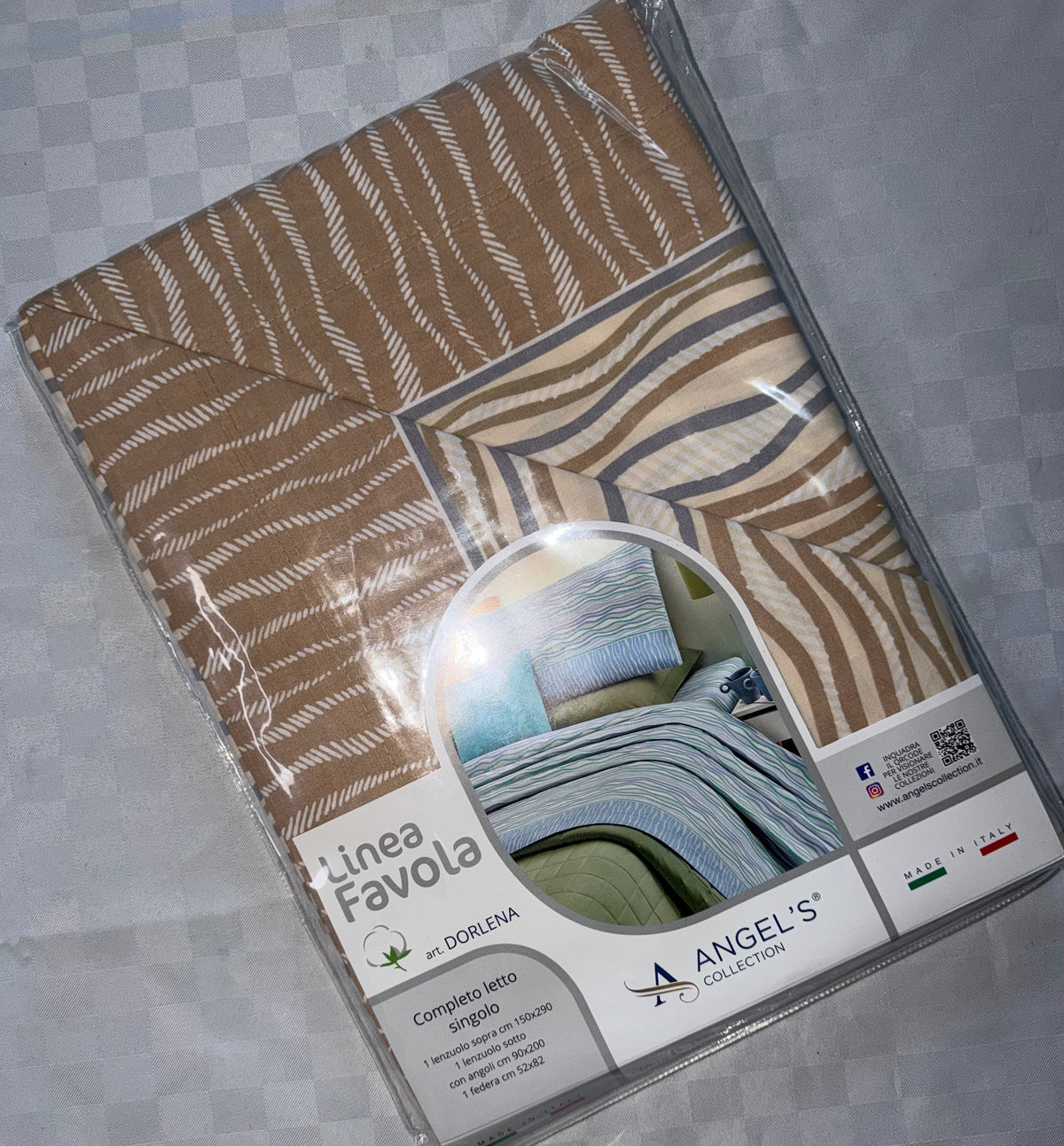 COMPLETO LENZUOLA PER LETTO SINGOLO IN 100% COTONE contiene Lenzuolo sopra,Lenzuolo sotto con angoli e Federa